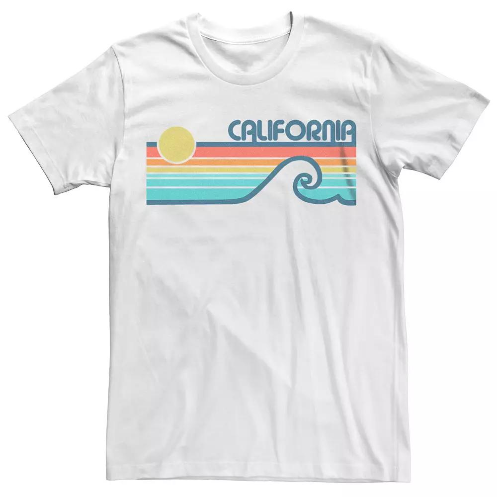 Men's California Retro Sunset Wave Graphic Tee,  Product Image