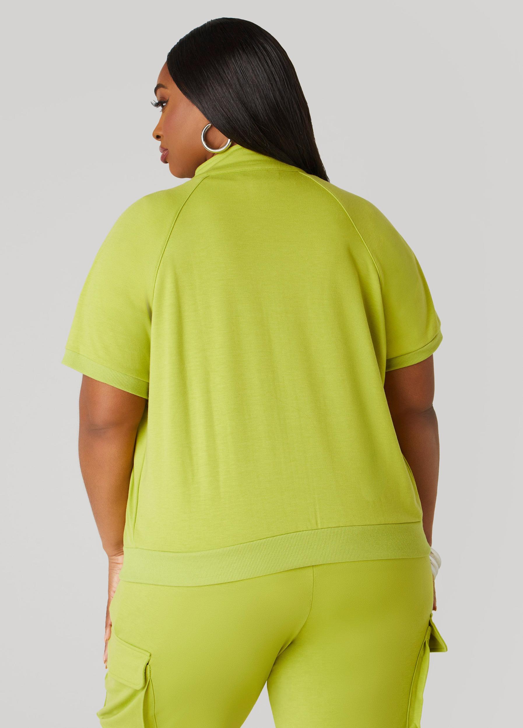 Plus Size Piped French Terry Jacket Ashley Stewart Product Image