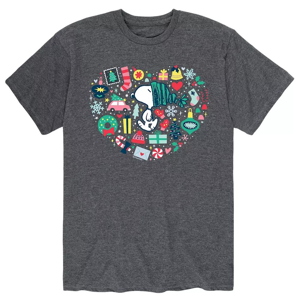 Men's Peanuts Holiday Heart Tee,  Product Image