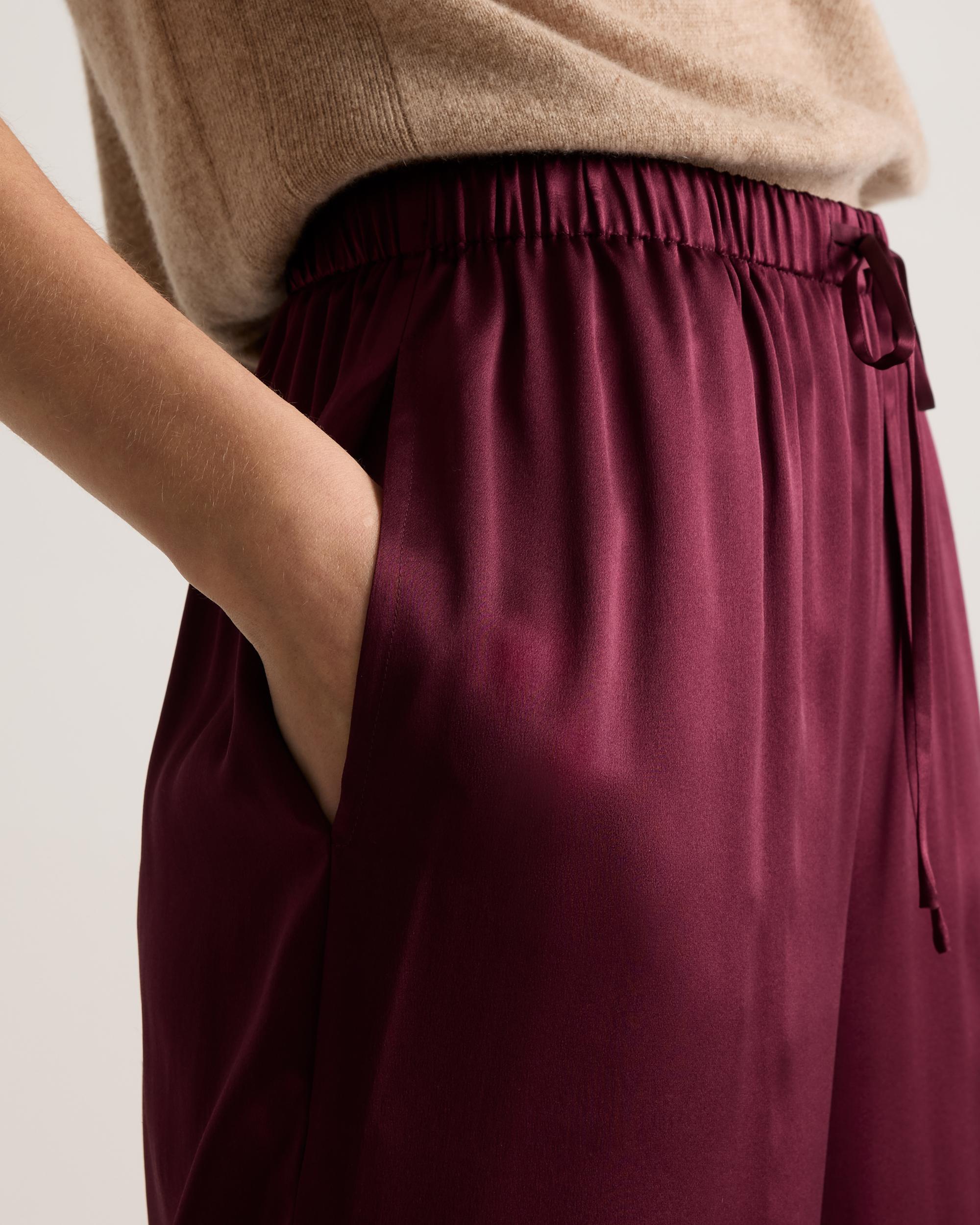 Quince | Women's Drawstring Wide Leg Pants Silk Product Image