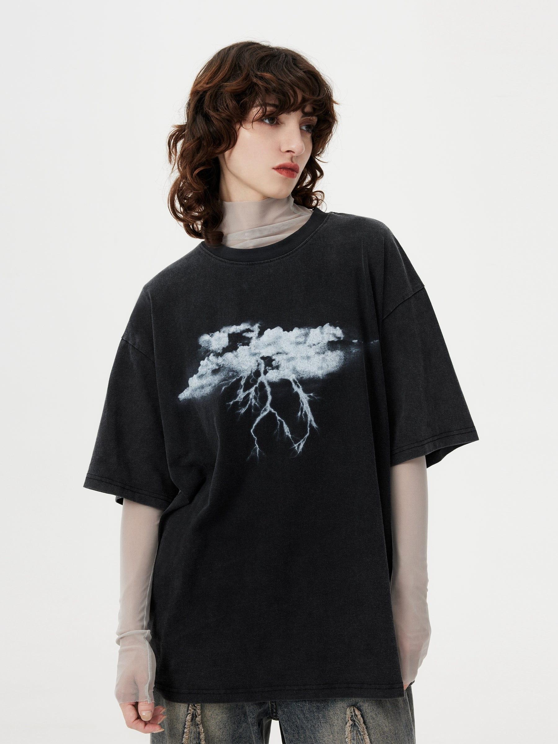 Aelfric Eden Lightning Print Washed Tee Product Image