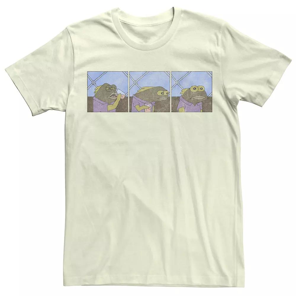 Men's Nickelodeon SpongeBob SquarePants Fish Sips Drink Meme Tee, Size: 3XL, Natural Product Image