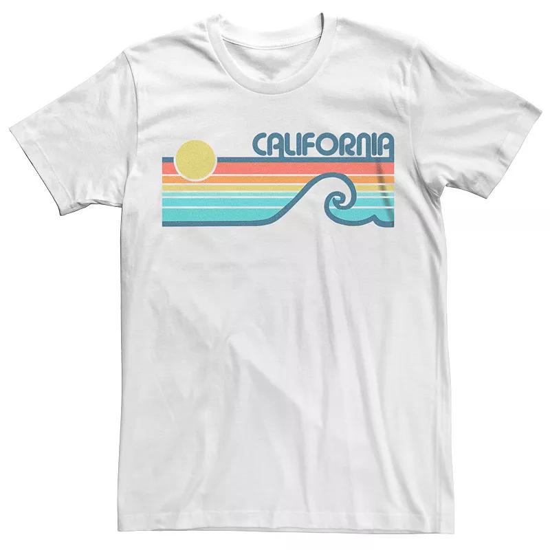 Men's California Retro Sunset Wave Graphic Tee,  Product Image