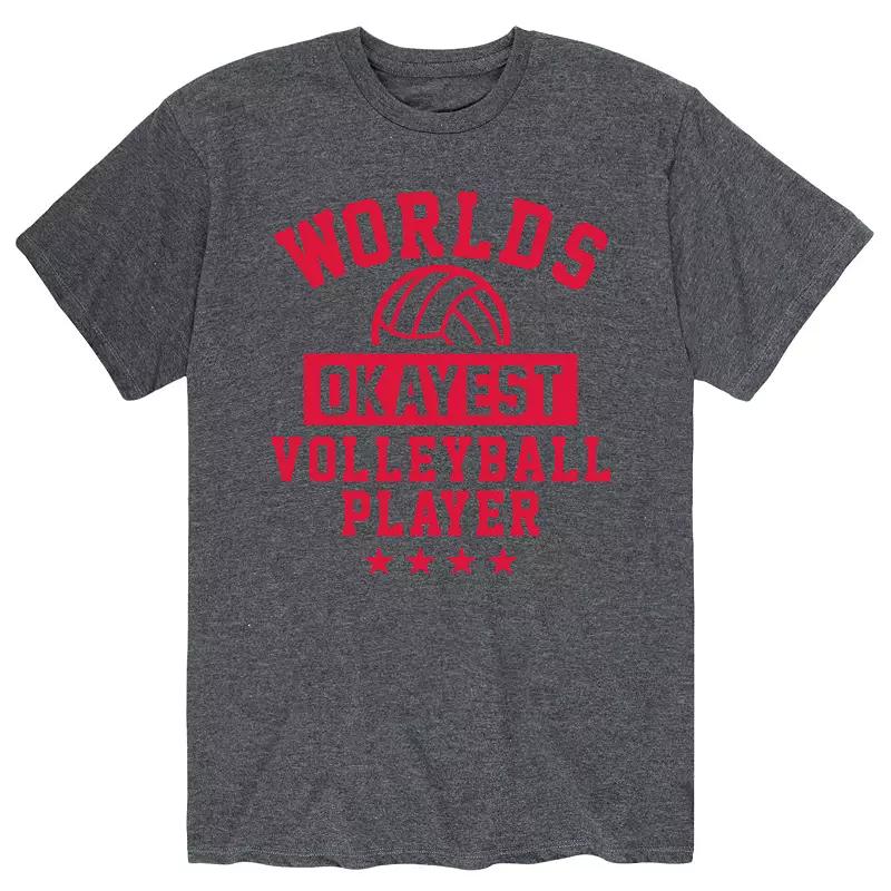 Men's Worlds Okayest Volleyball Tee,  Product Image