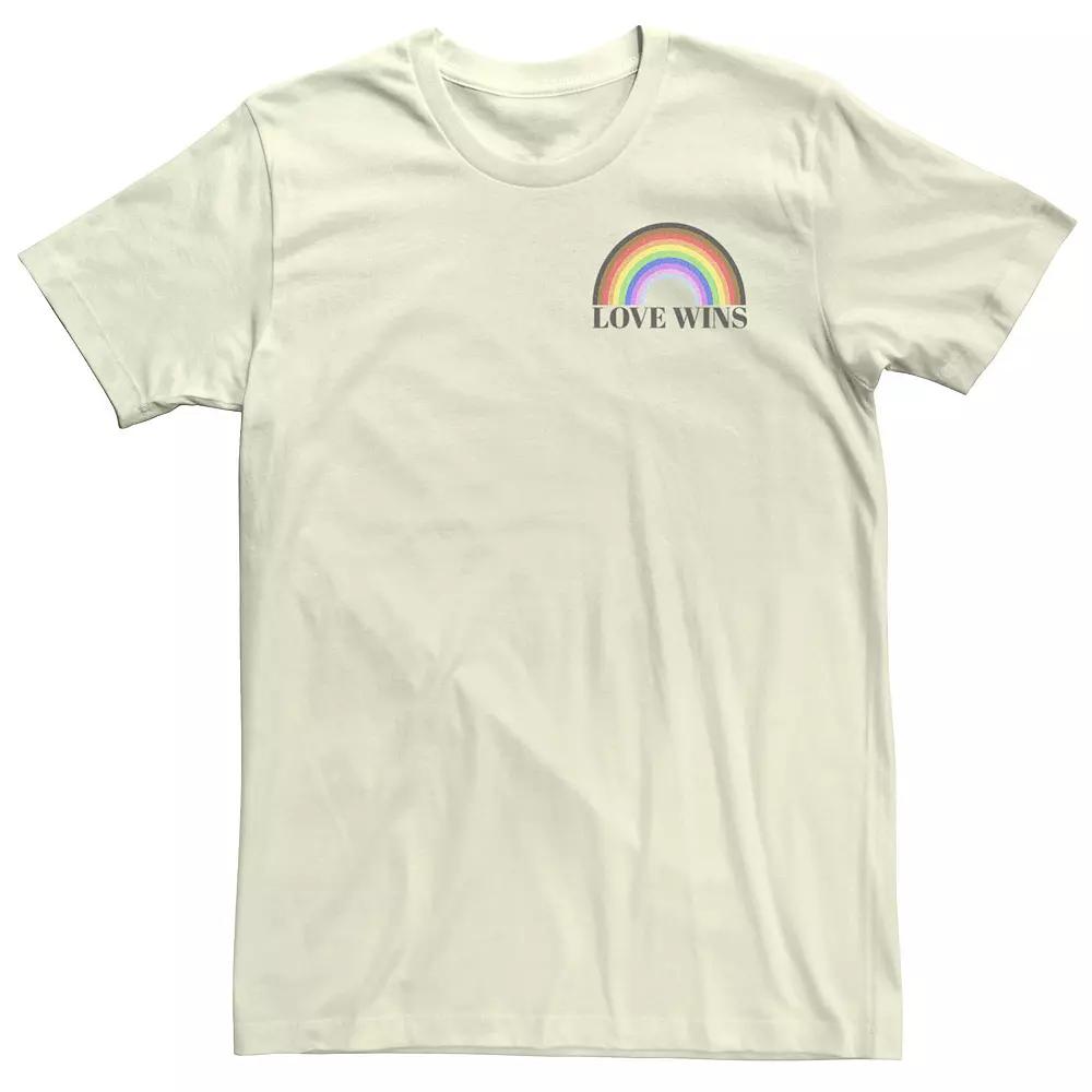 Big & Tall Love Wins Rainbow Left Chest Logo Tee, Men's,  Product Image