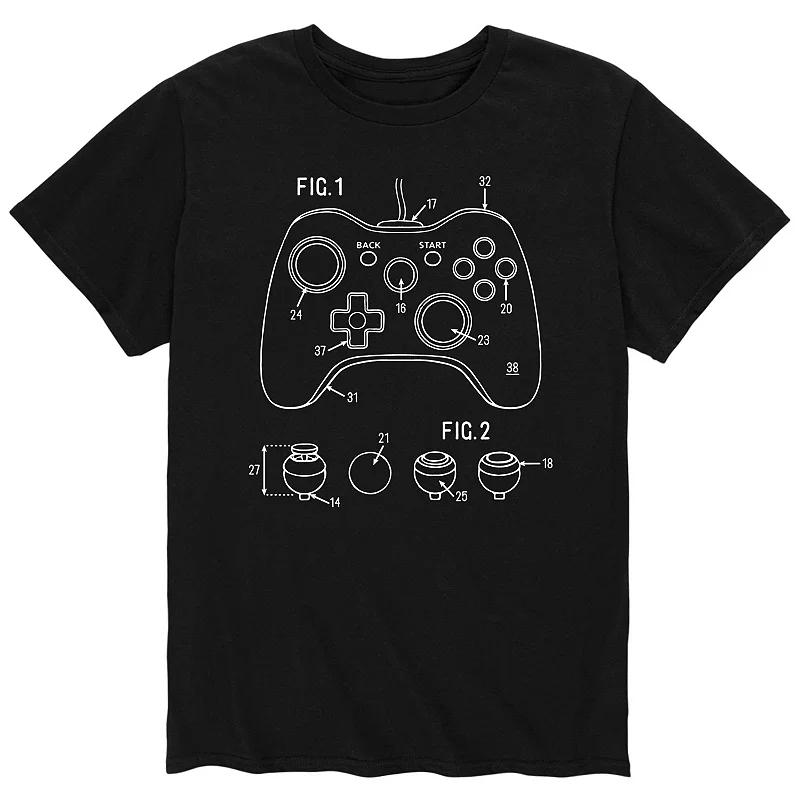 Men's Game Controller Rendering Tee,  Product Image