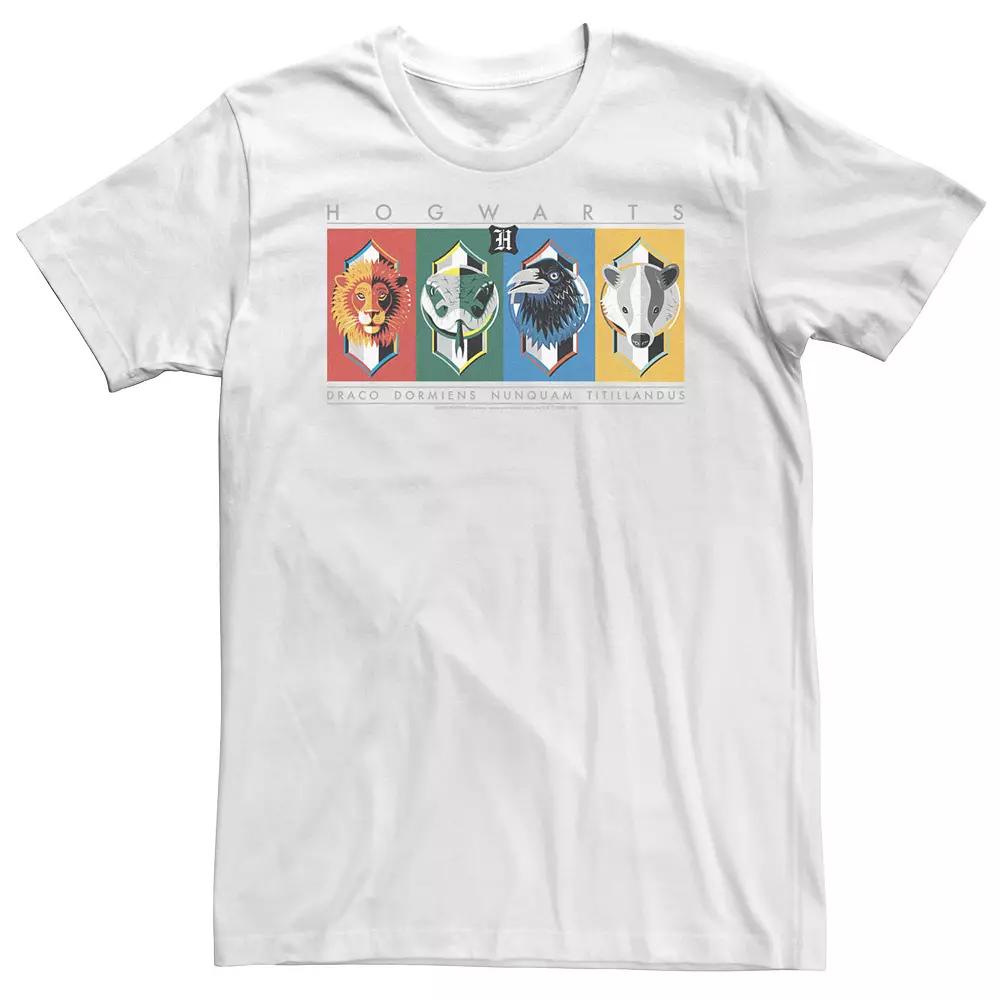 Big & Tall Harry Potter Hogwarts House Symbols Tee, Men's,  Product Image