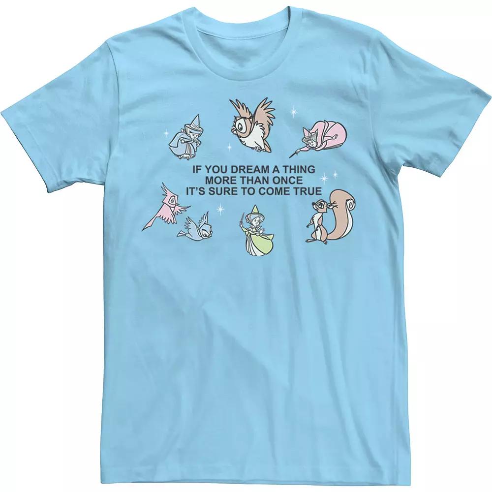 Men's Disney Princesses Dream It Tee, Size: XXL, Light Blue Product Image