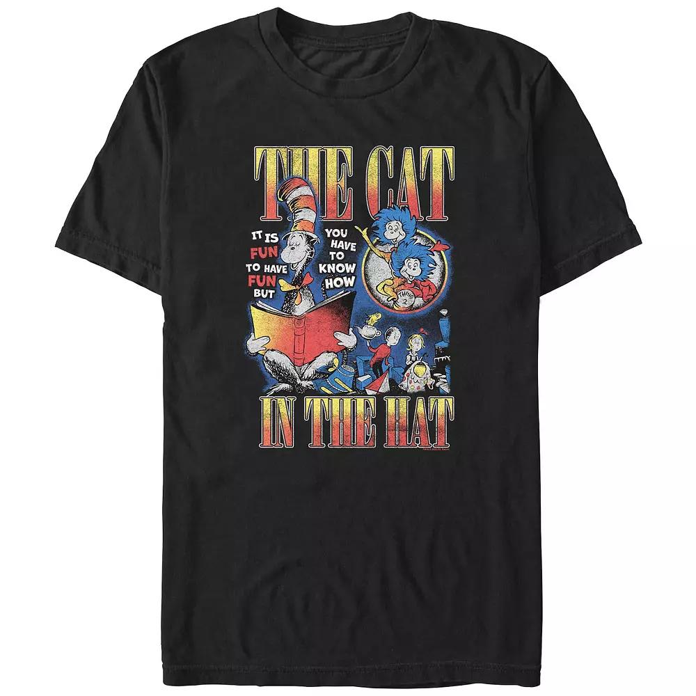 Big & Tall Dr. Seuss The Cat In The Hat Graphic Tee, Men's, Size: 3XL Tall, Black Product Image