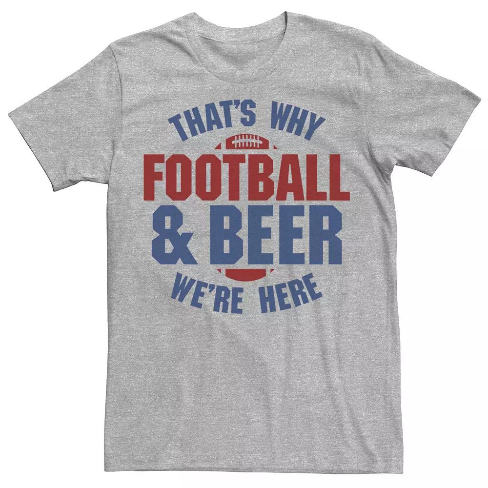 Men's Football And Beer That's Why We're Here Tee,  Product Image