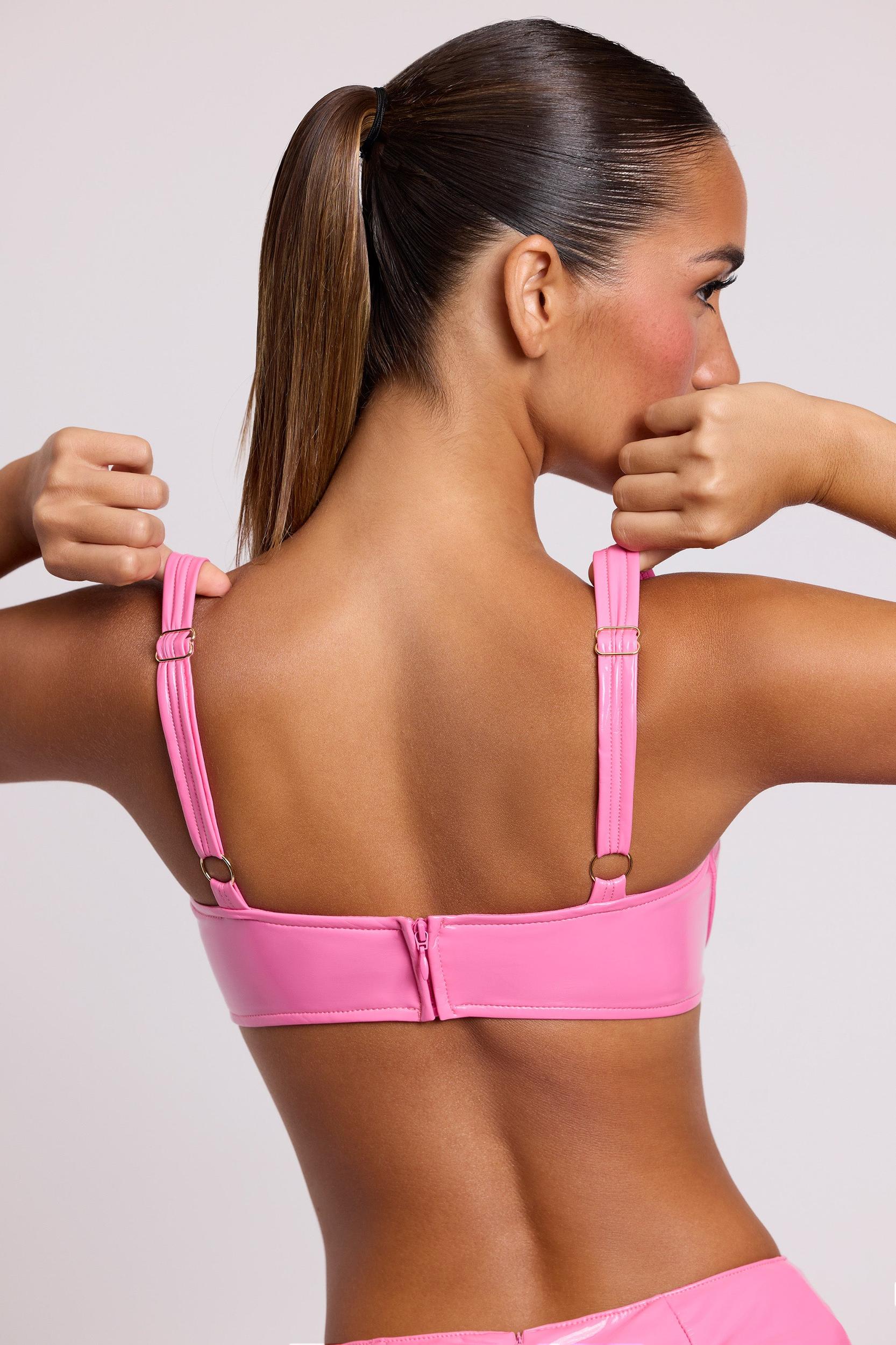 Vinyl Underwired Bralette in Pink Product Image