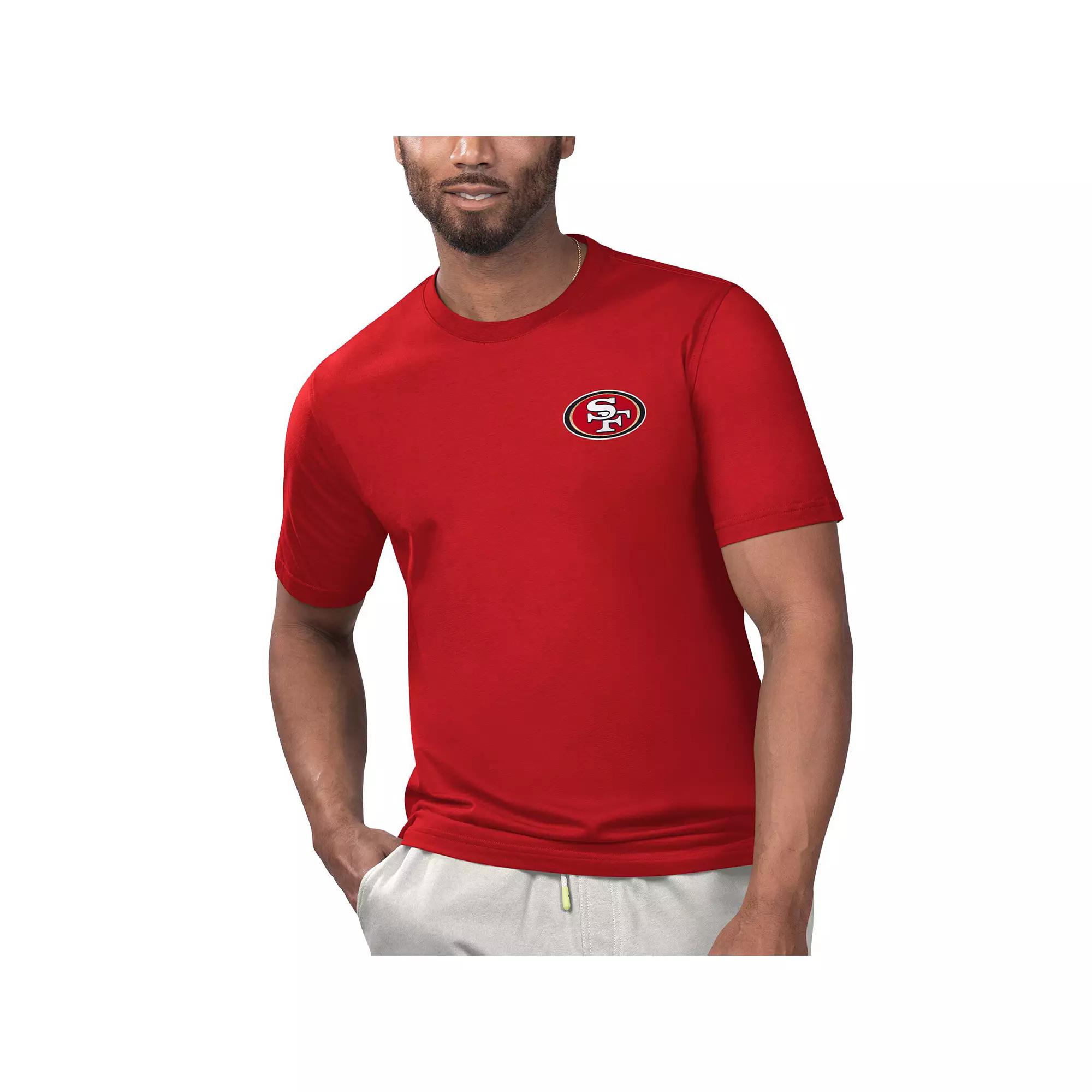 Men's Margaritaville Scarlet San Francisco 49ers Licensed to Chill T-Shirt, Size: Medium, Red Product Image