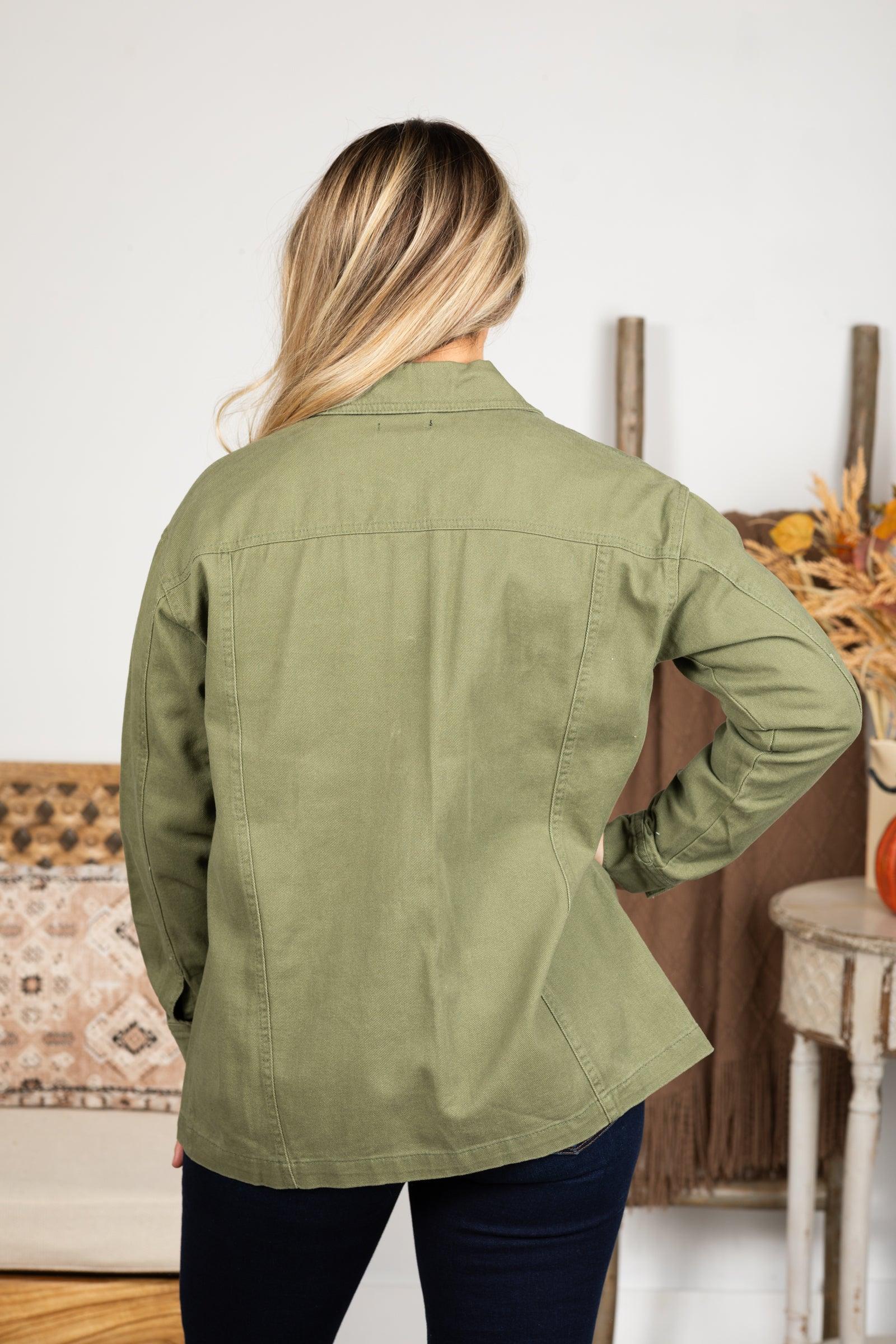 Denim Jacket With Double Front Pockets Product Image