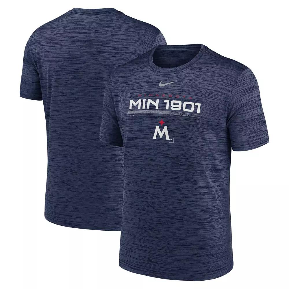 Men's Nike Navy Minnesota Twins Wordmark Velocity Performance T-Shirt,  Product Image