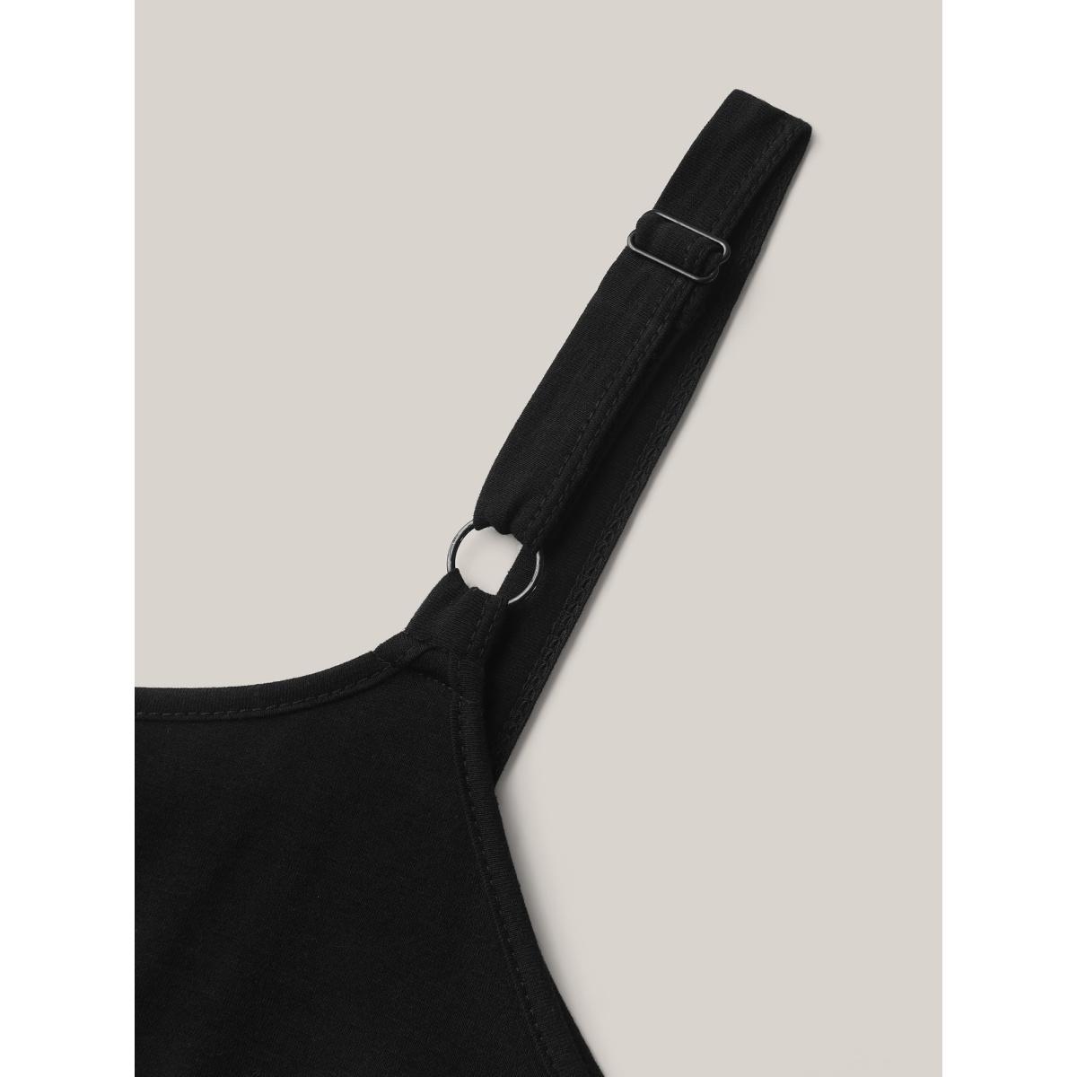 Plus Size Two-Piece Knotted Pockets Midi Dress Black Women Square Neck Short sleeve Curvy BloomChic 18-20/2X Product Image