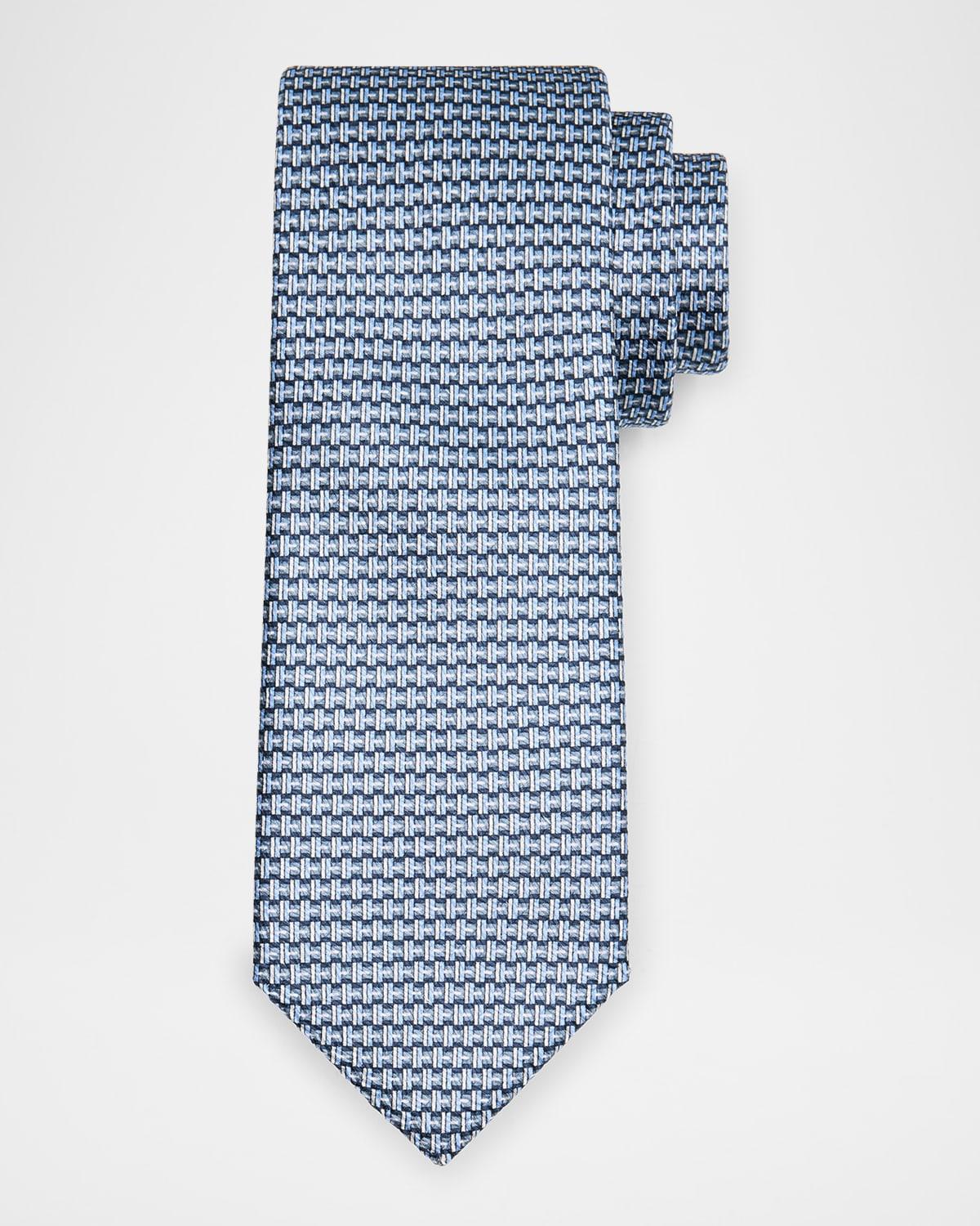 Mens Geometric Silk Tie Product Image
