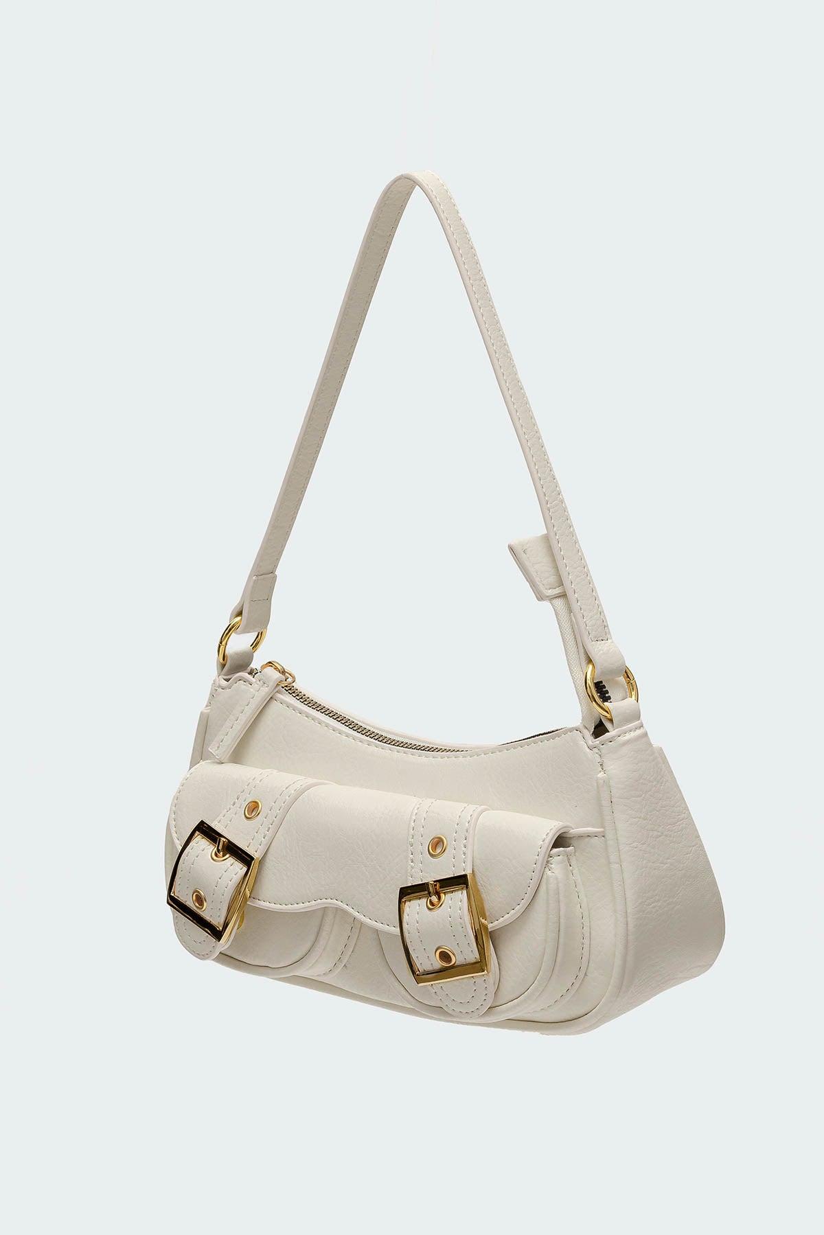 Zinnia Faux Leather Buckle Bag Product Image