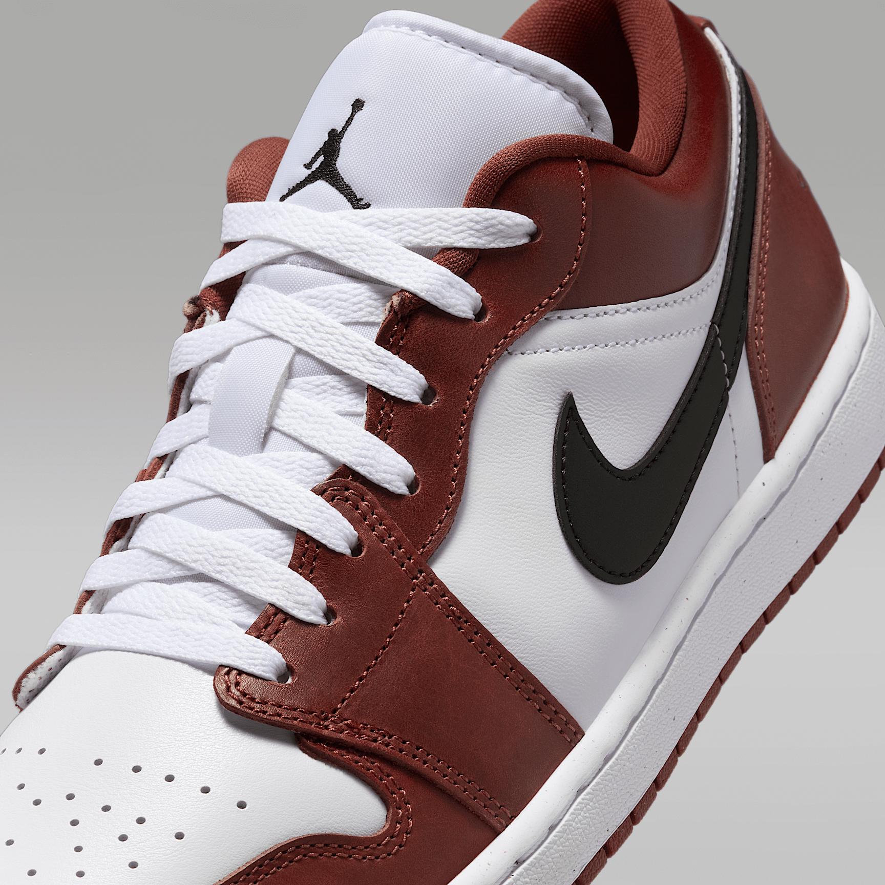 Jordan Mens Jordan Air Jordan 1 Low SE - Mens Shoes Fire Red/White/Matte Silver Product Image