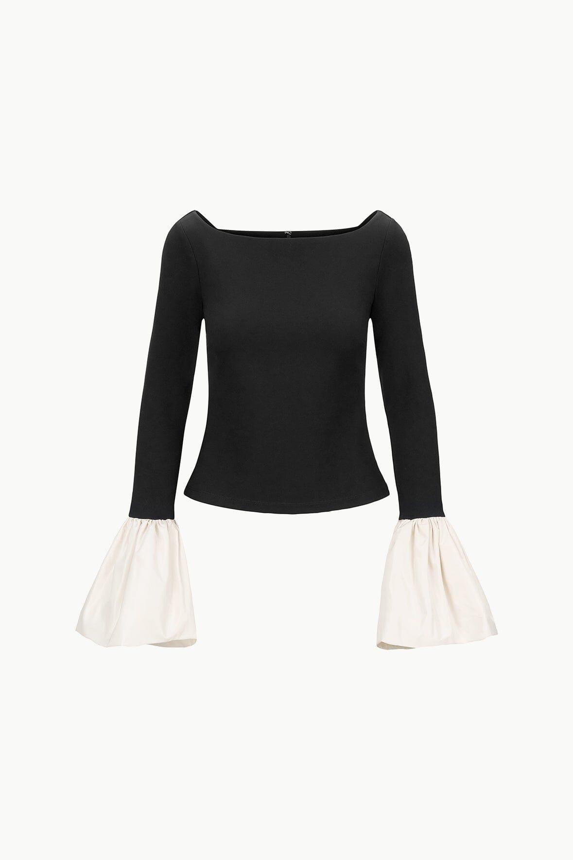 PAIGE TOP | BLACK IVORY Product Image