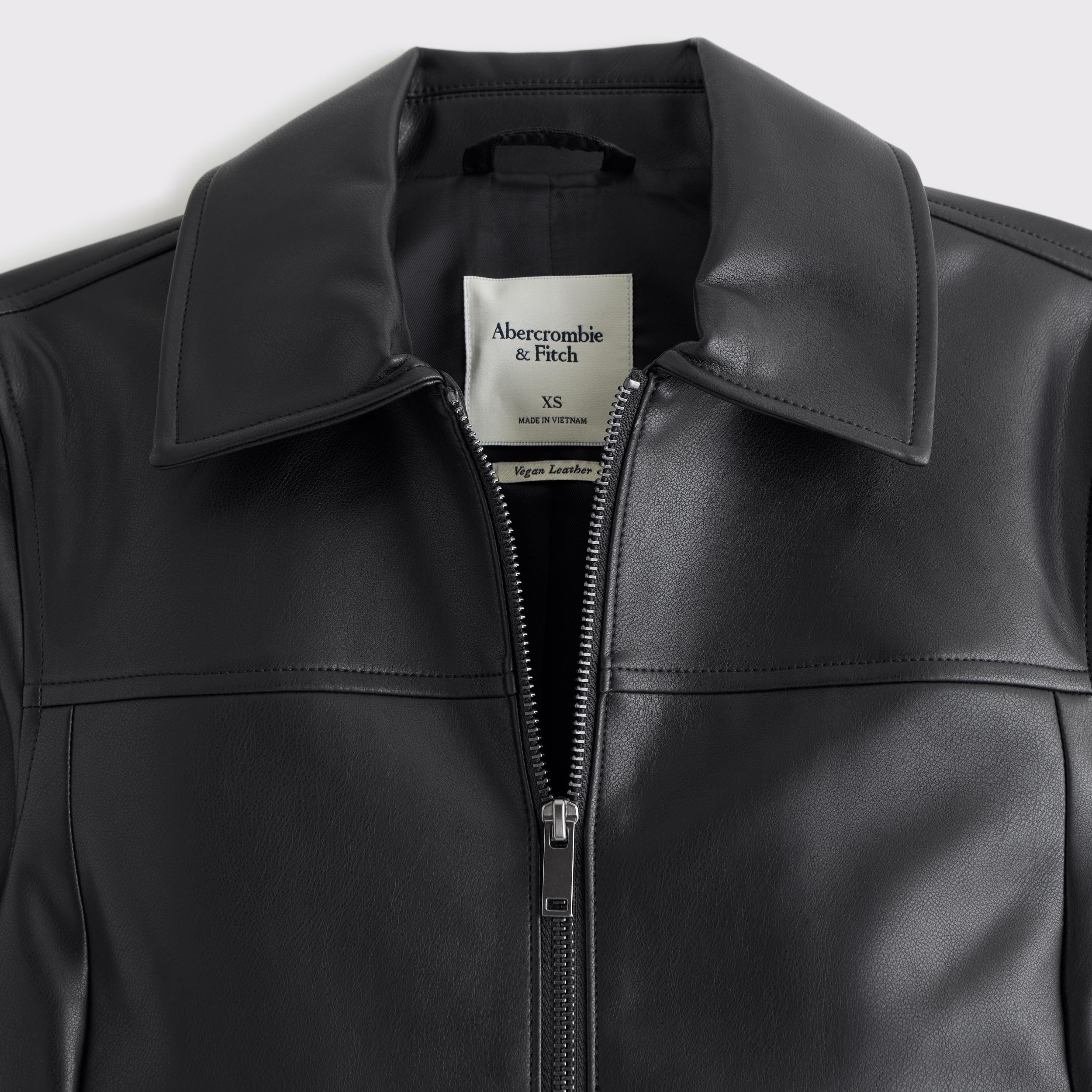 Slim Zip Vegan Suede Jacket Product Image