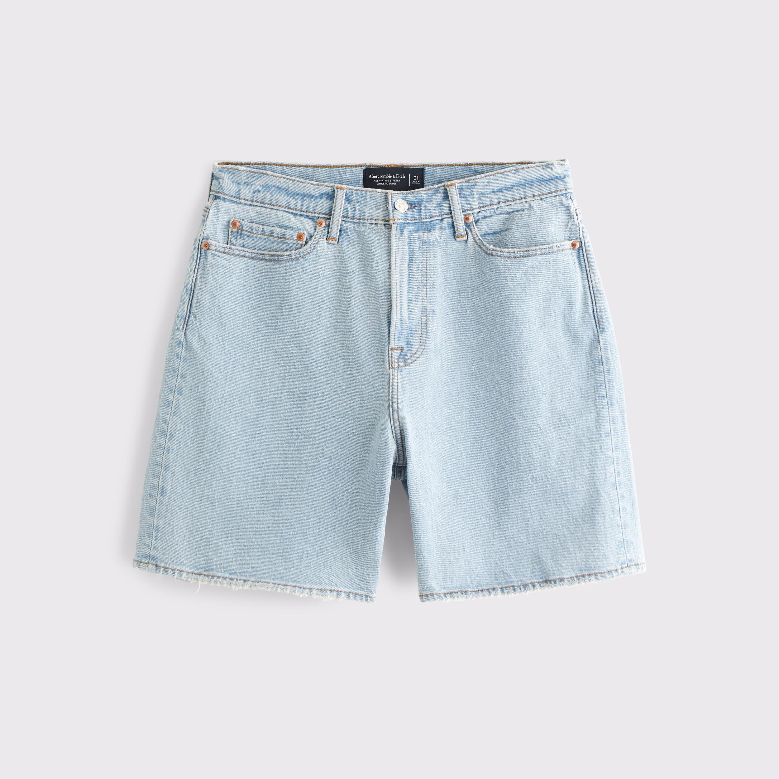Athletic Loose Denim Short Product Image