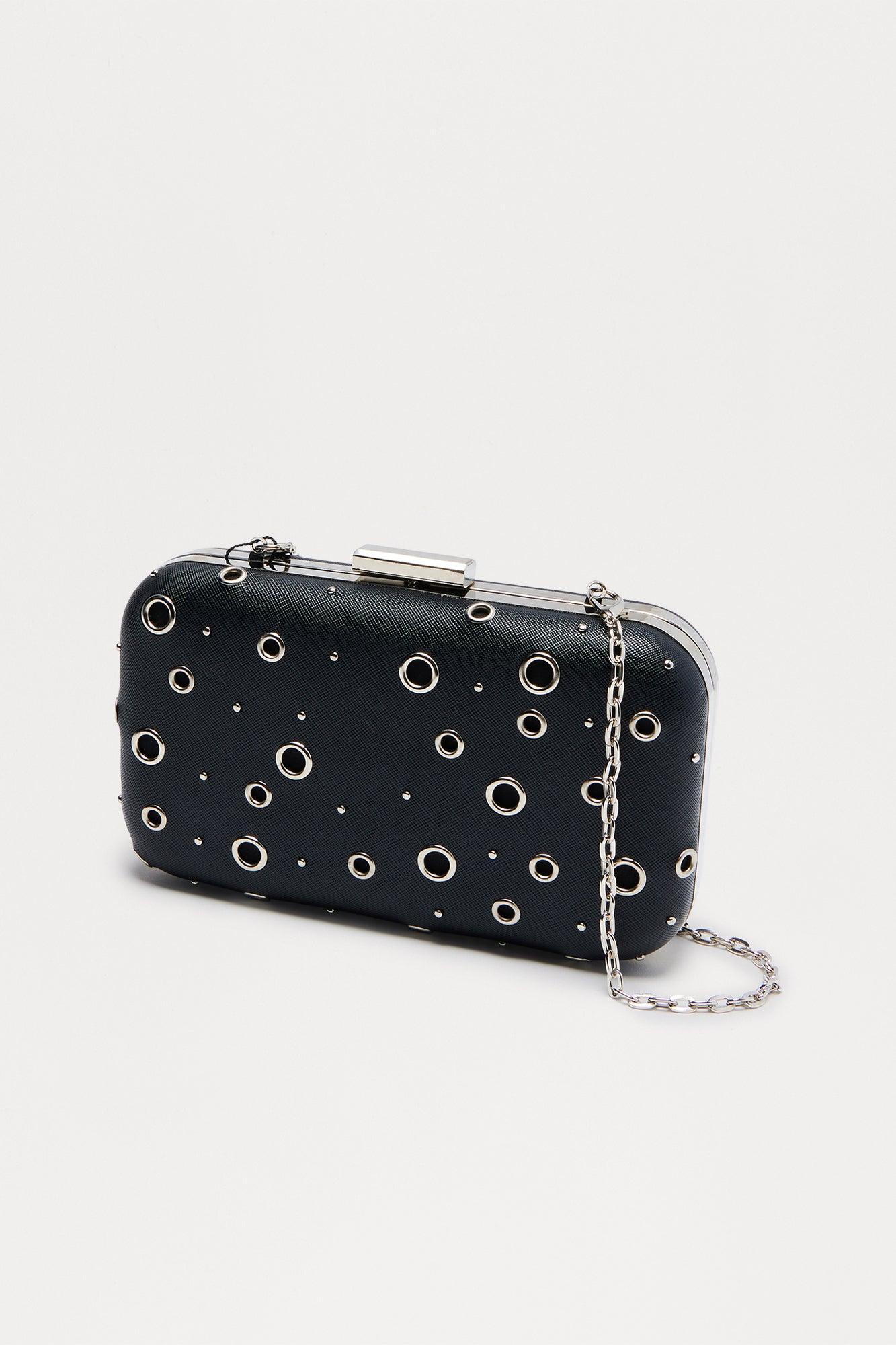 Kelsey Studded Faux Leather Clutch - Black Female Product Image