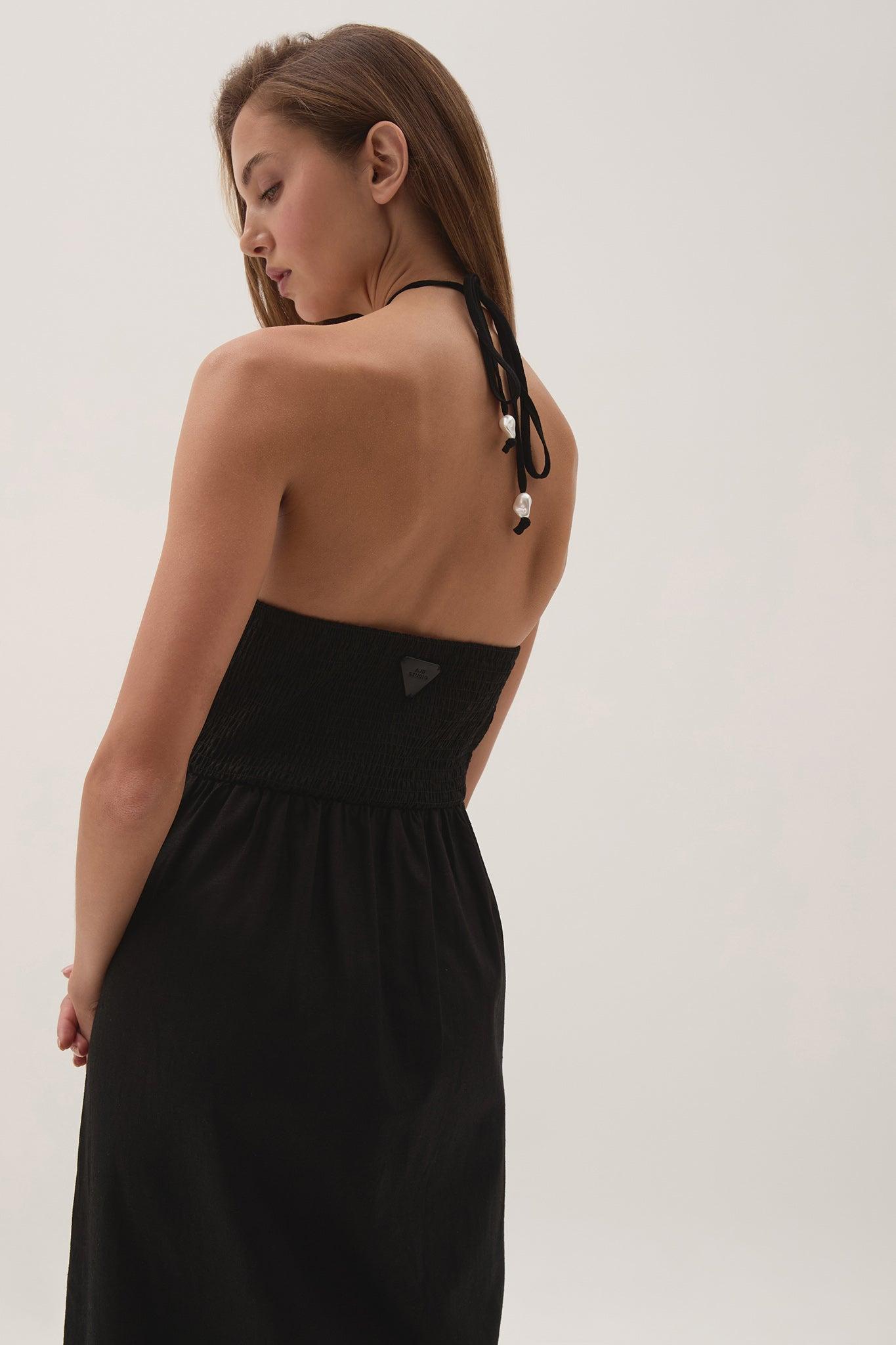 Akoya Ruched Midi Dress Product Image