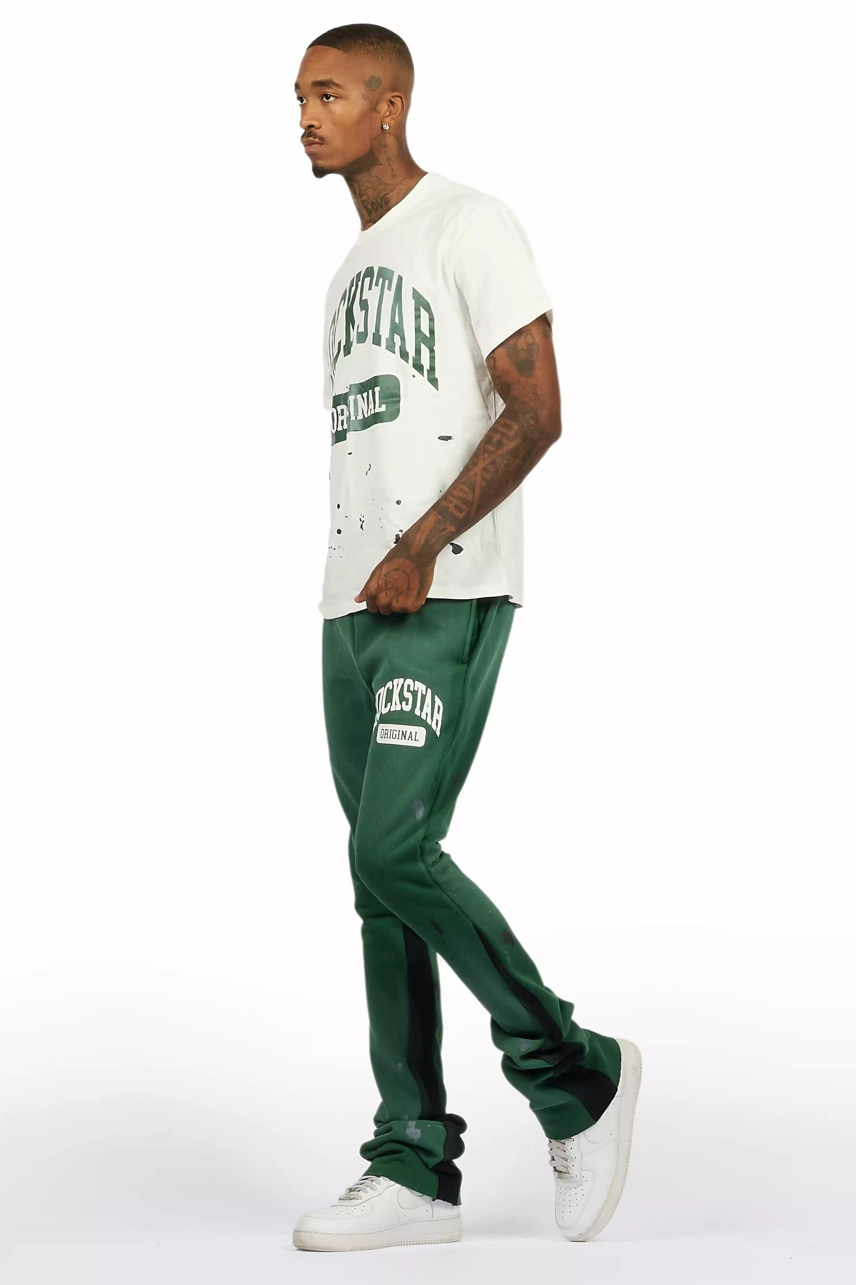 Rainer Green T-Shirt/Stacked Flare Track Set Male Product Image