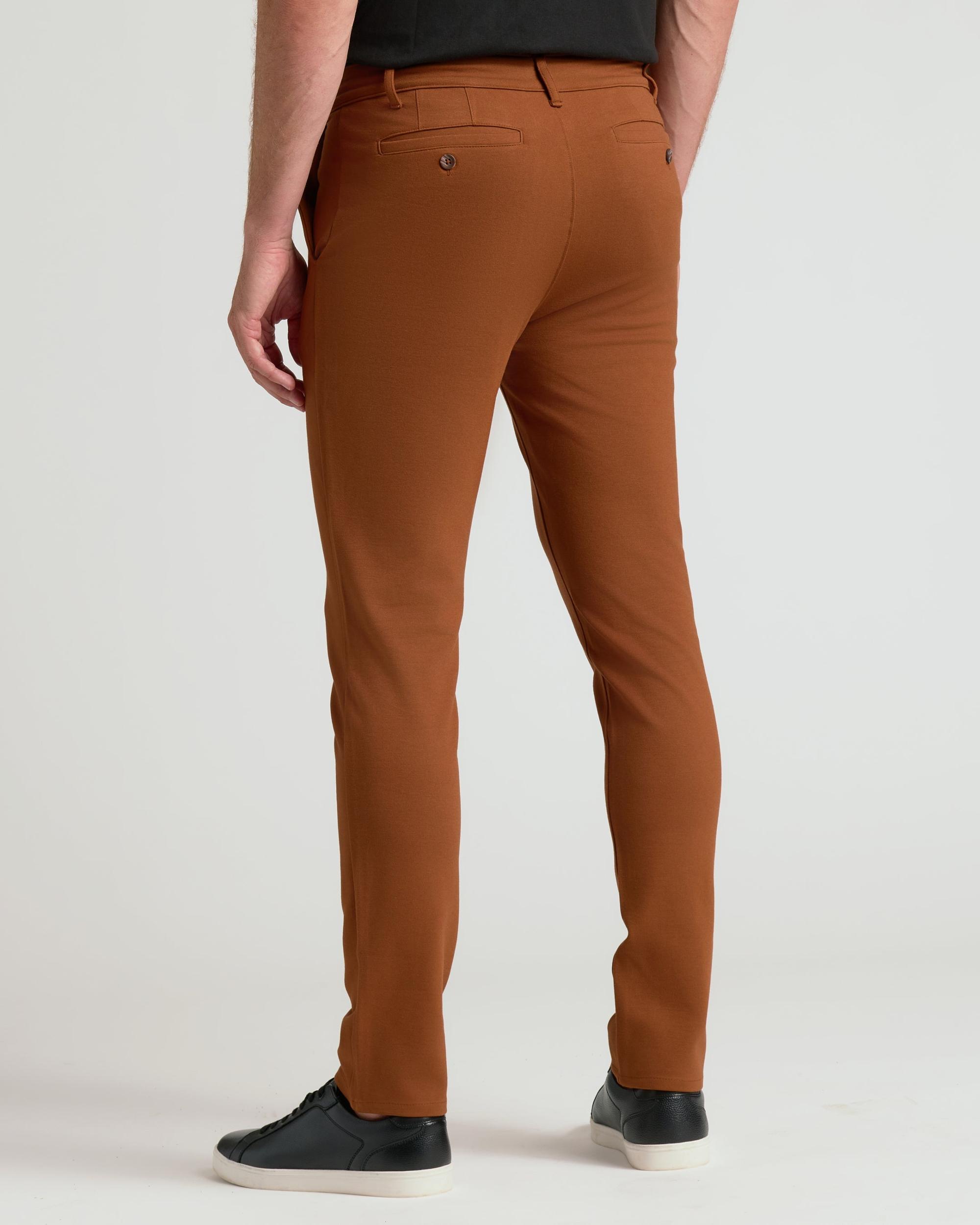 Suede Brown Slim Comfort Knit Chino Pant Product Image