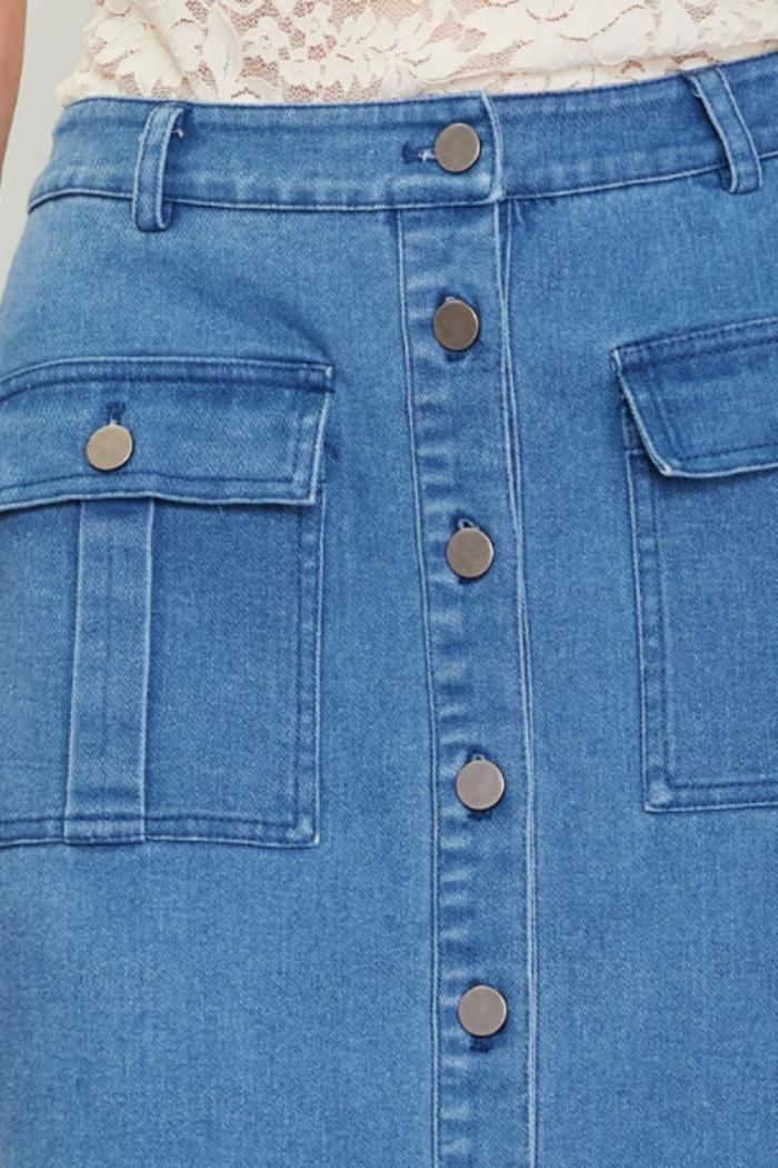 DENIM MIDI SKIRT Product Image