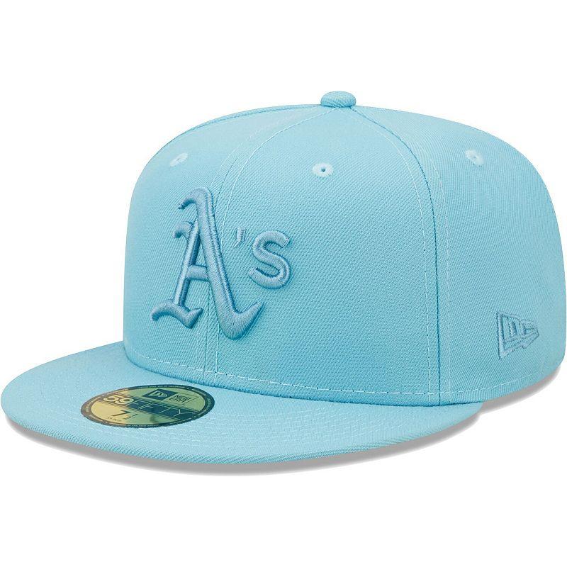 Men's New Era Light Blue Oakland Athletics Color Pack 59FIFTY Fitted Hat, Size: 7 3/4 Product Image