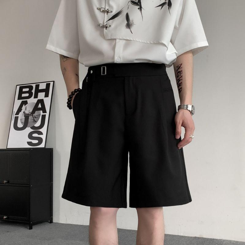 High Waist Plain Shorts Product Image