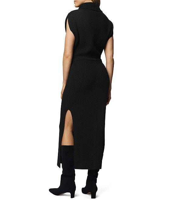 Splendid Marigold Knit Turtleneck Cap Sleeve A-Line Midi Dress Product Image