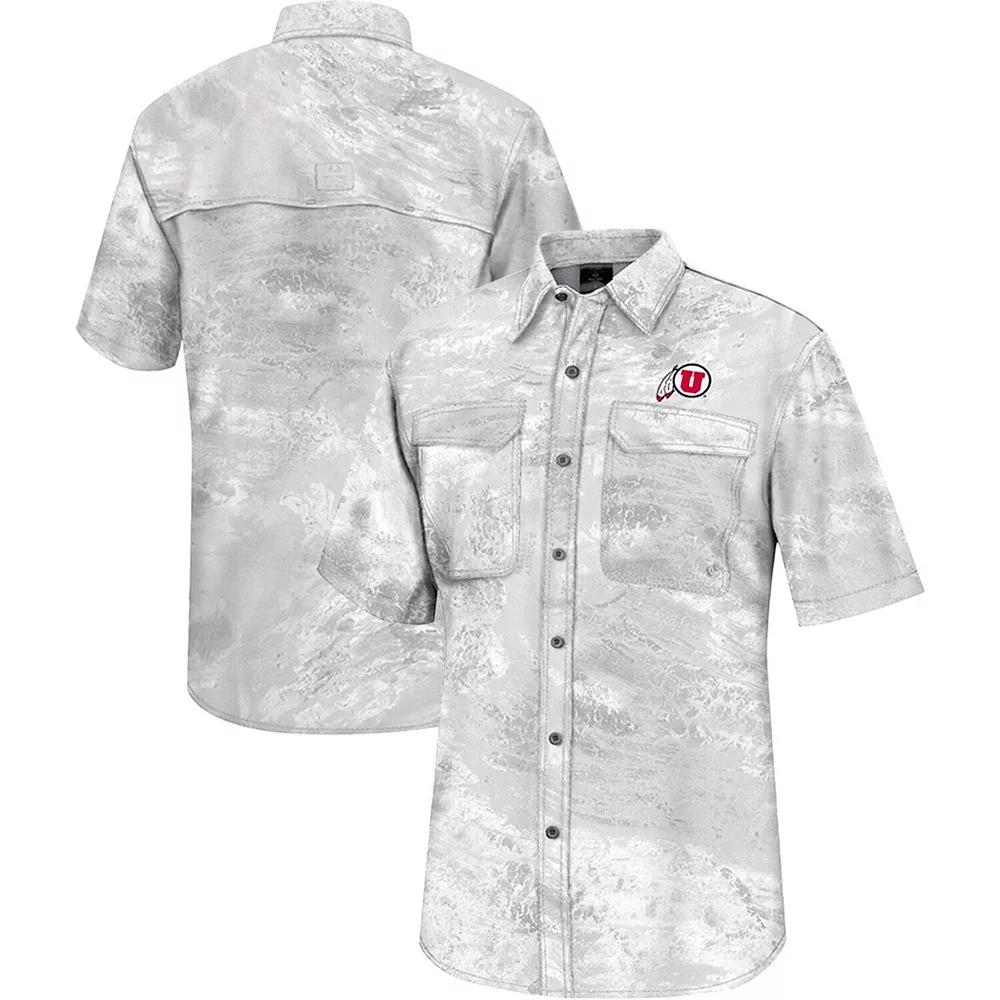 Men's Colosseum White Virginia Tech Hokies Realtree Aspect Charter Full-Button Fishing Shirt,  Product Image