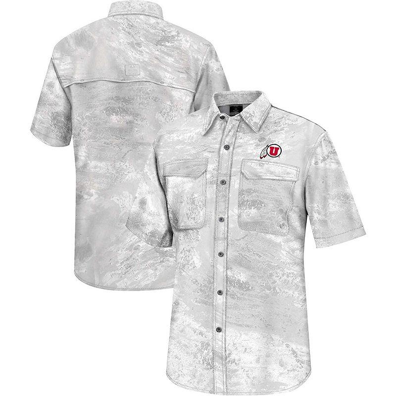 Men's Colosseum White Minnesota Golden Gophers Realtree Aspect Charter Full-Button Fishing Shirt,  Product Image