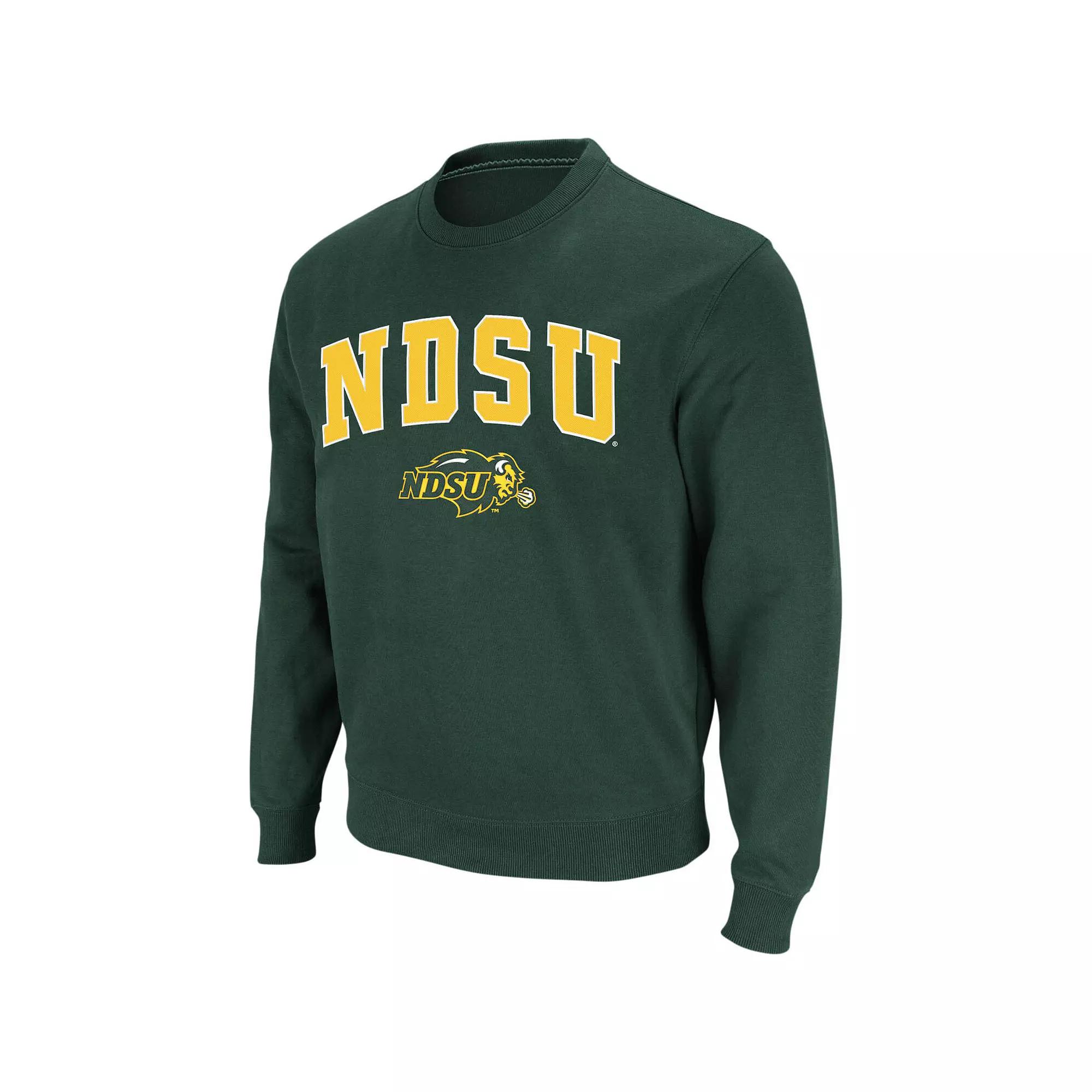 Men's Colosseum Navy Michigan Wolverines Arch & Logo Crew Neck Sweatshirt,  Product Image