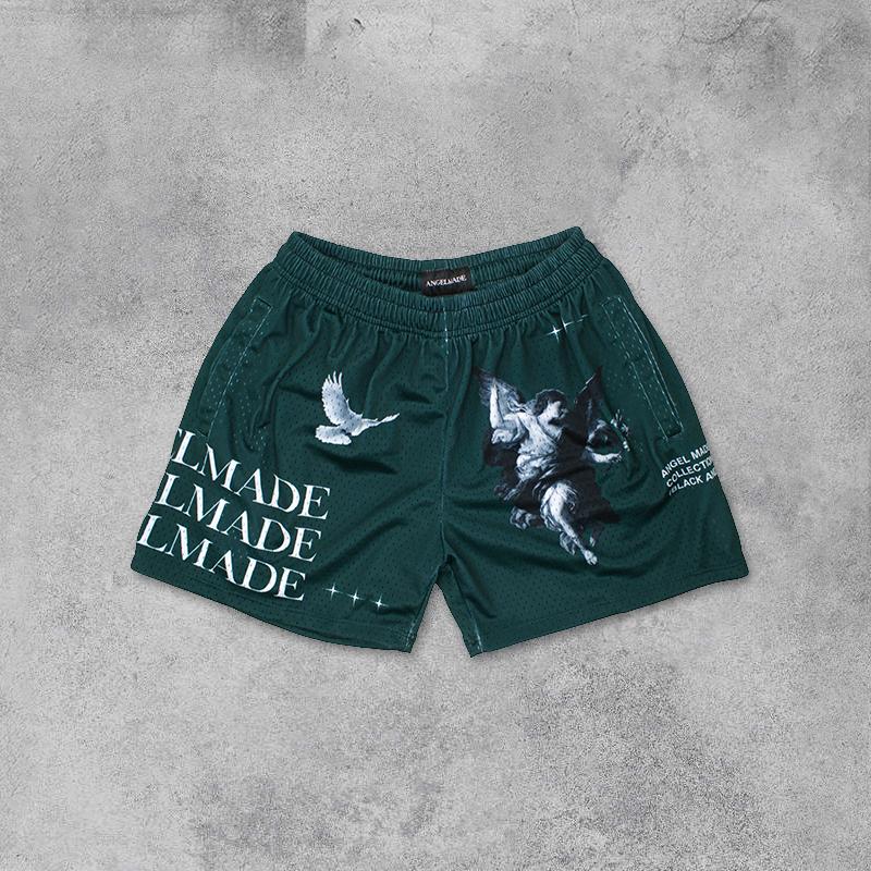 Sopula Angel Made Peace Dove Mesh Street Shorts Product Image