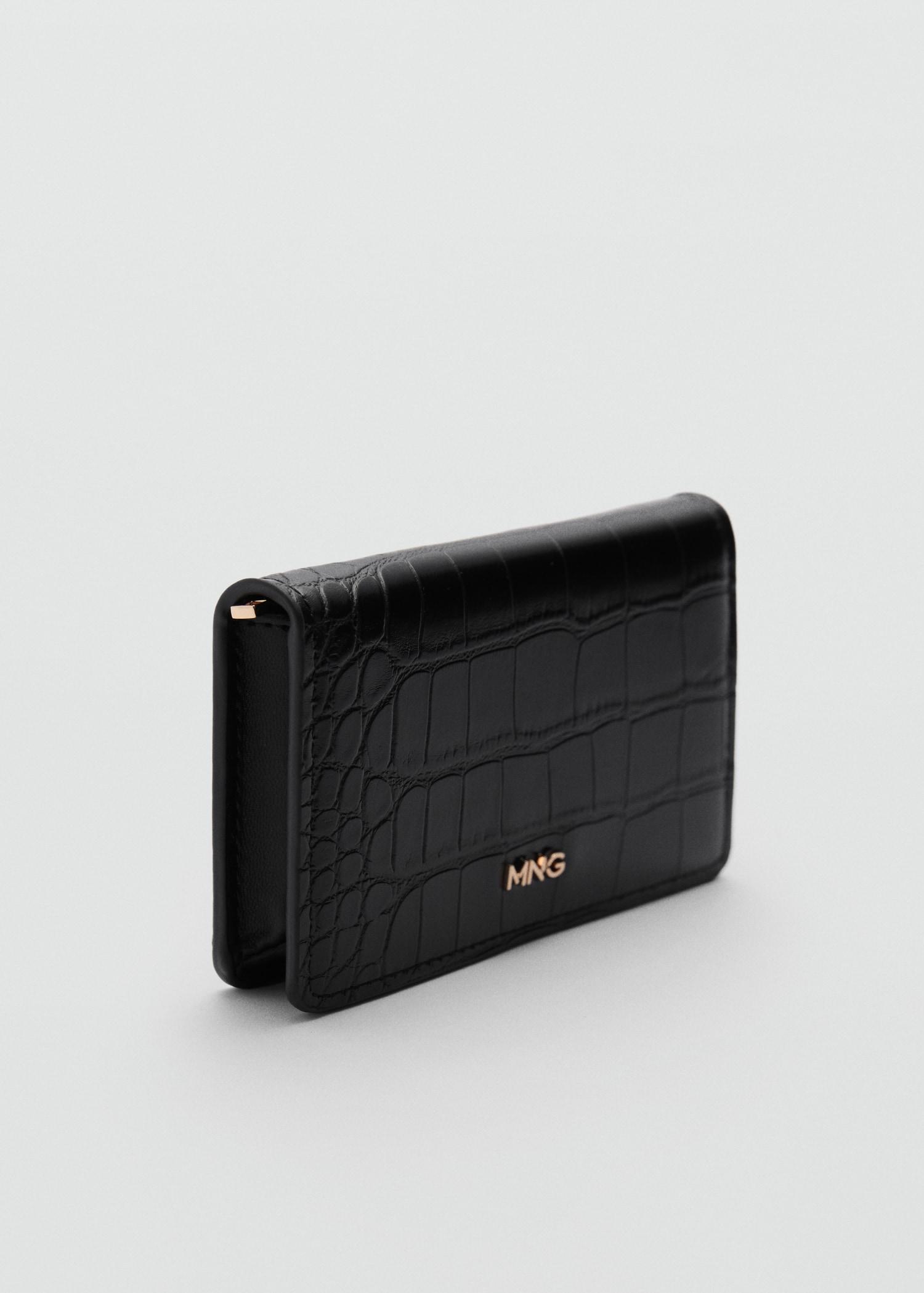 Coco leather effect wallet - Women | MANGO USA Product Image