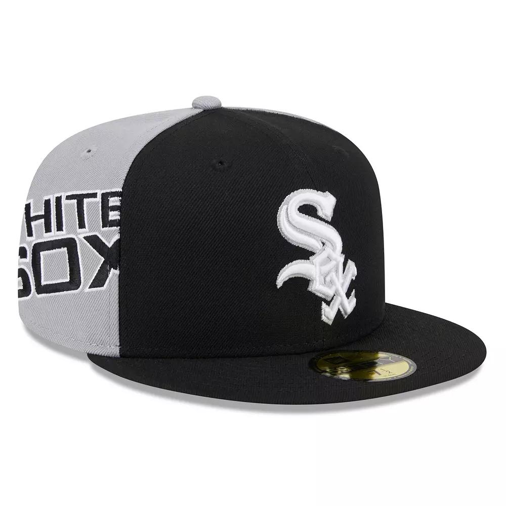 Men's New Era Black/Gray Chicago White Sox Gameday Sideswipe 59FIFTY Fitted Hat, Size: 6 7/8 Product Image