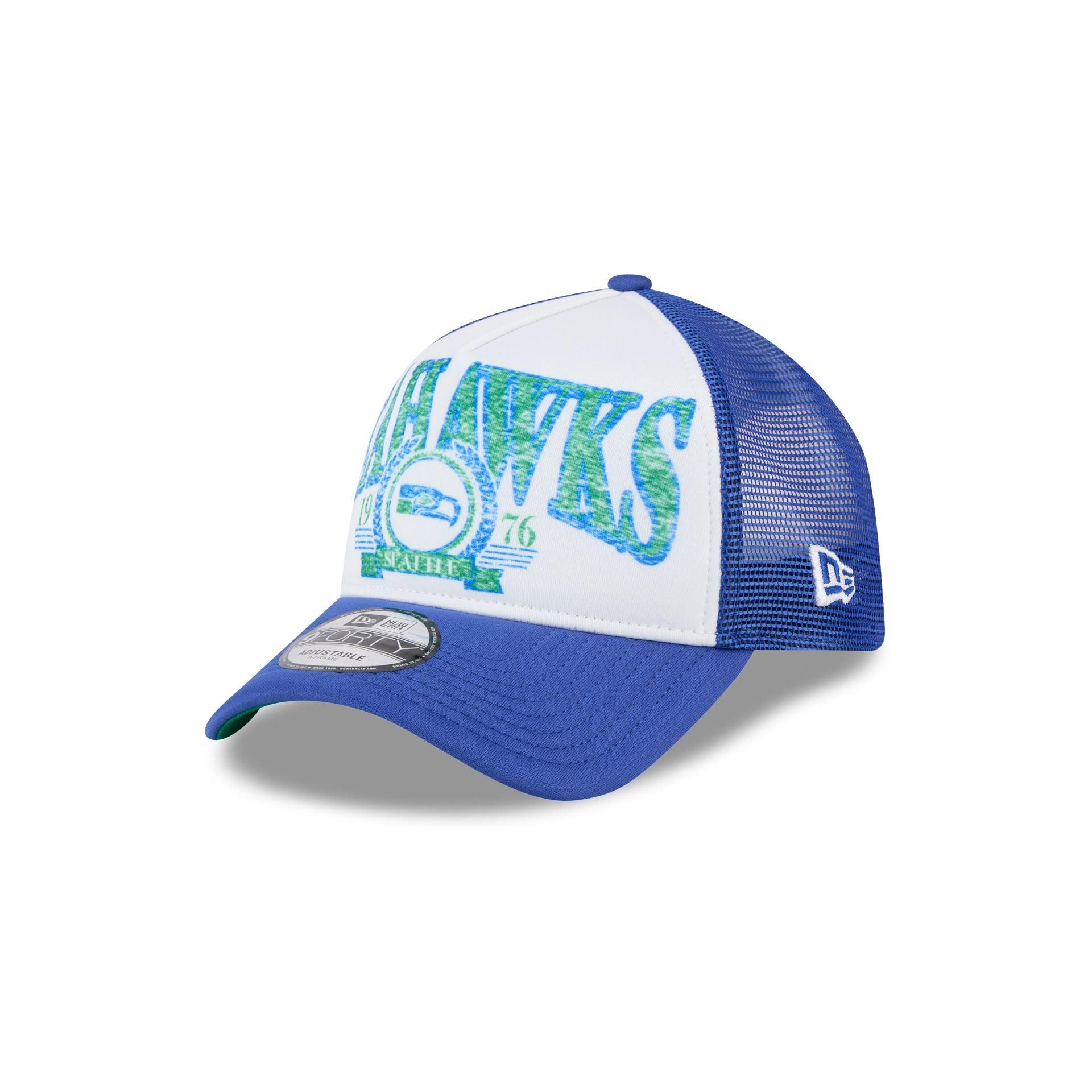 Seattle Seahawks Distressed 9FORTY A-Frame Trucker Hat Male Product Image