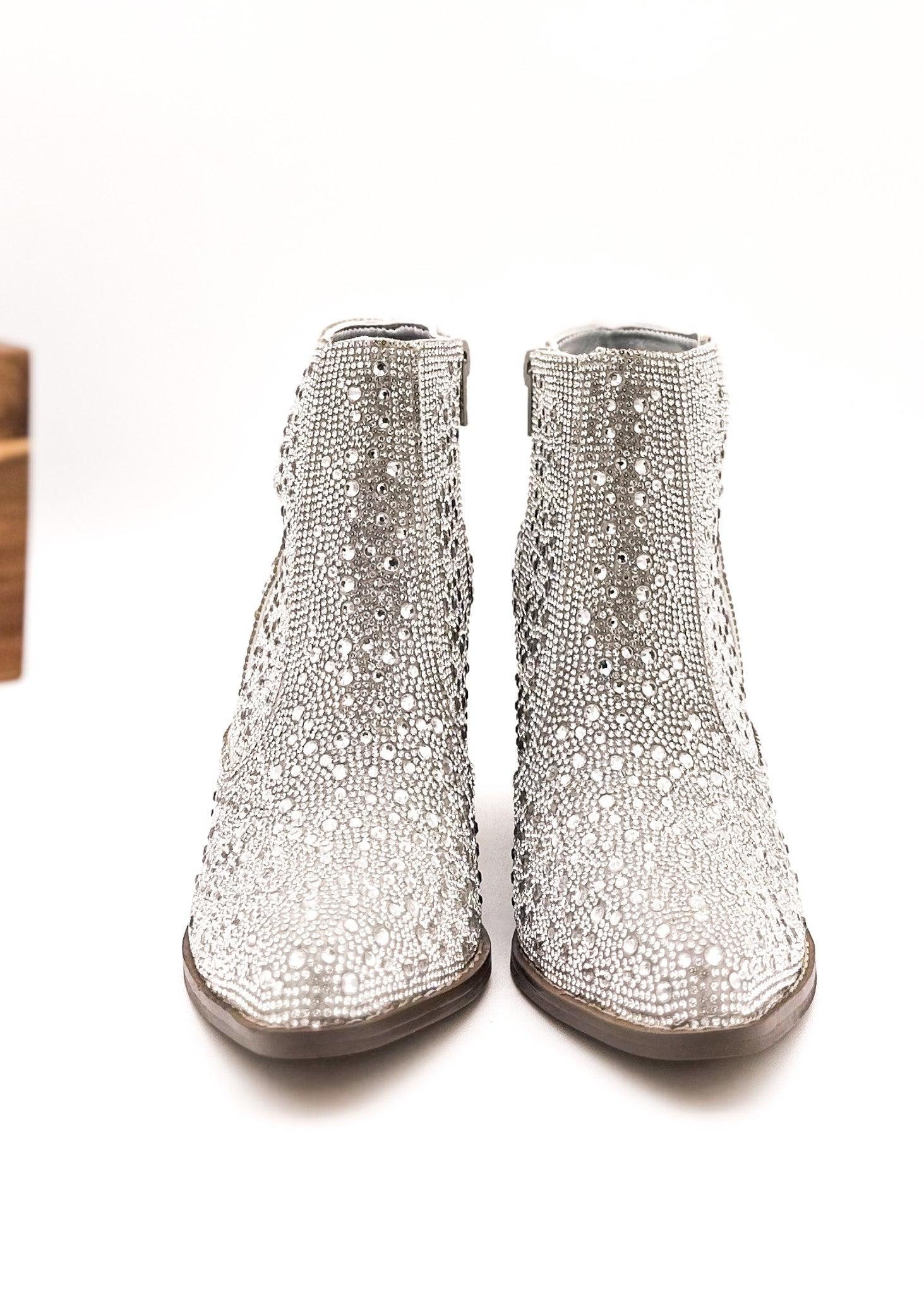 Shine Star Rhinestone Bootie in Silver (Online Exclusive) Product Image