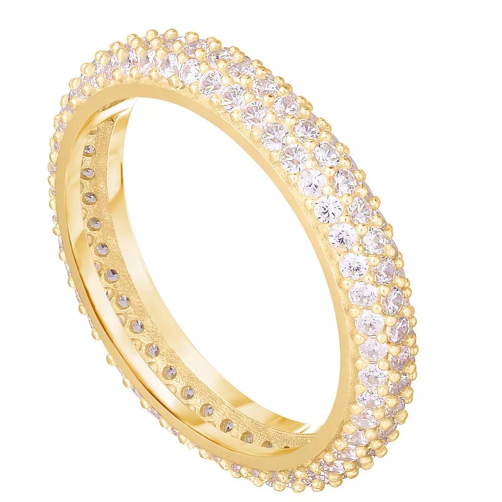 Sunkissed Sterling Cubic Zirconia Pave Ring, Womens Gold Tone Product Image