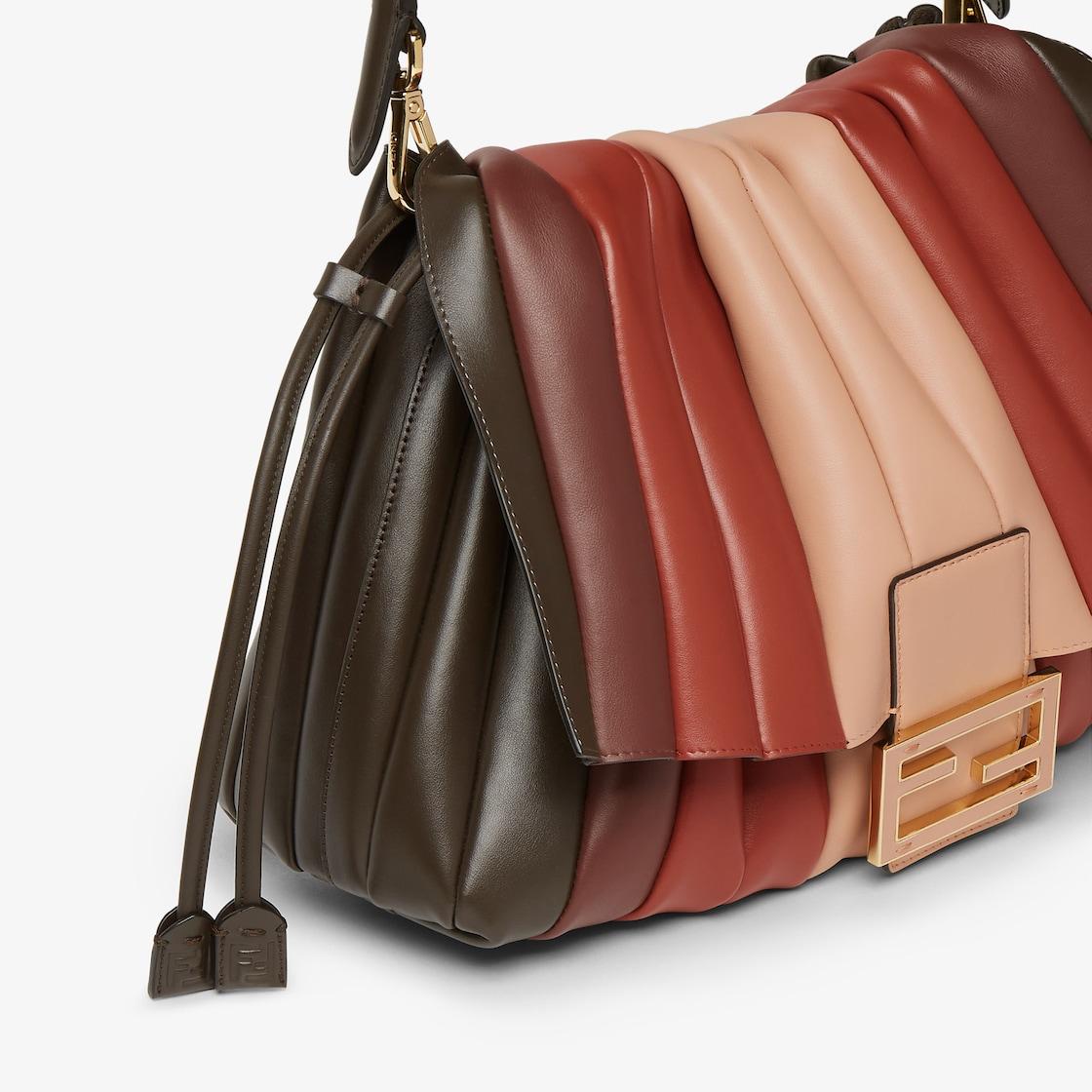 Mamma Baguette LargeMulticolor pleated leather bag Product Image