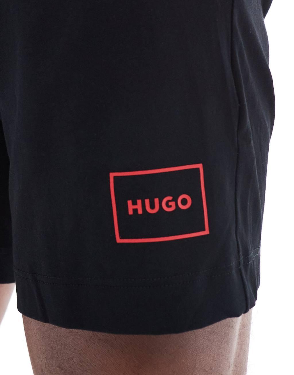 HUGO Bodywear laze shorts in black - part of a set Product Image