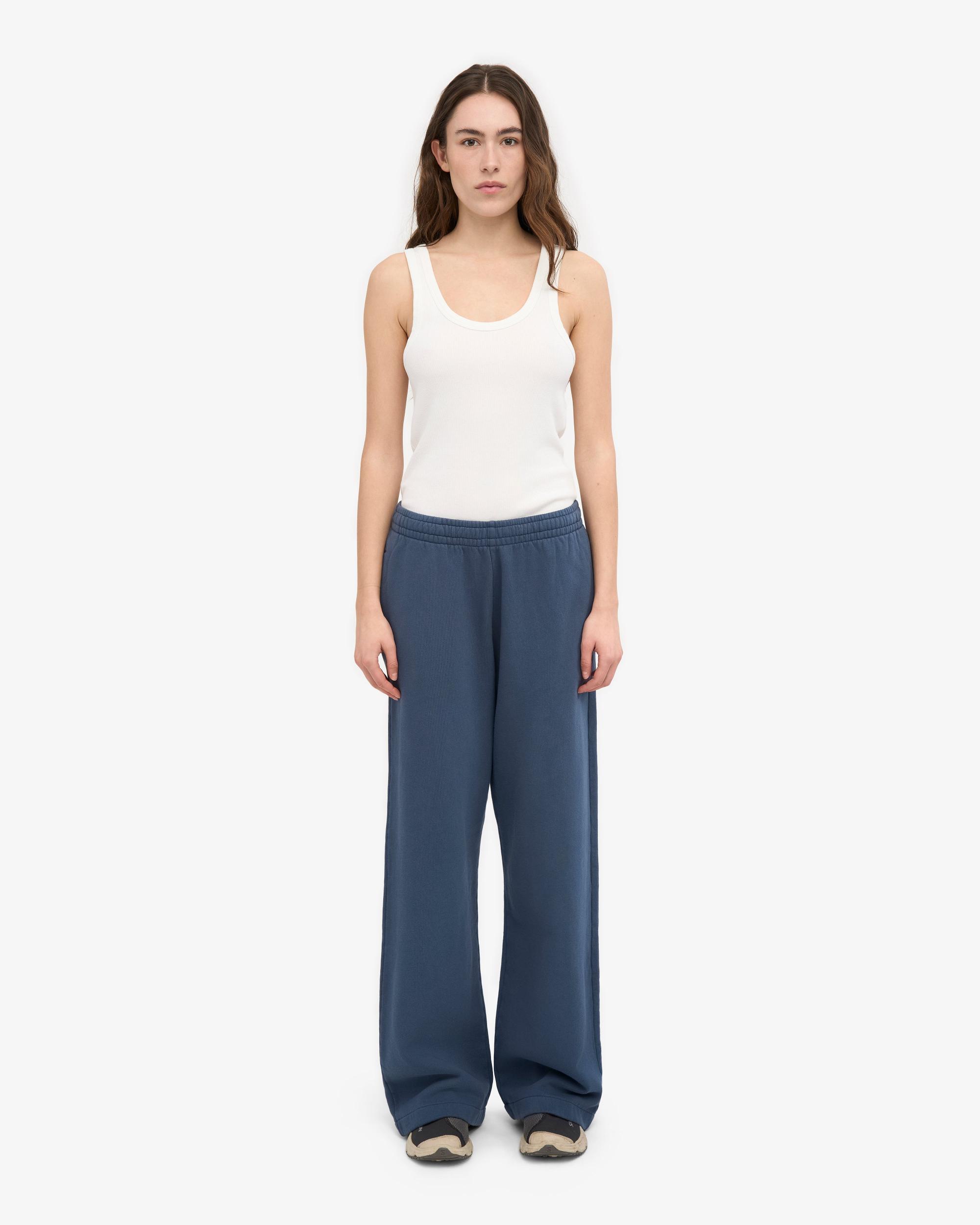 Organic Straight Leg Sweatpants - Pacific Blue Product Image