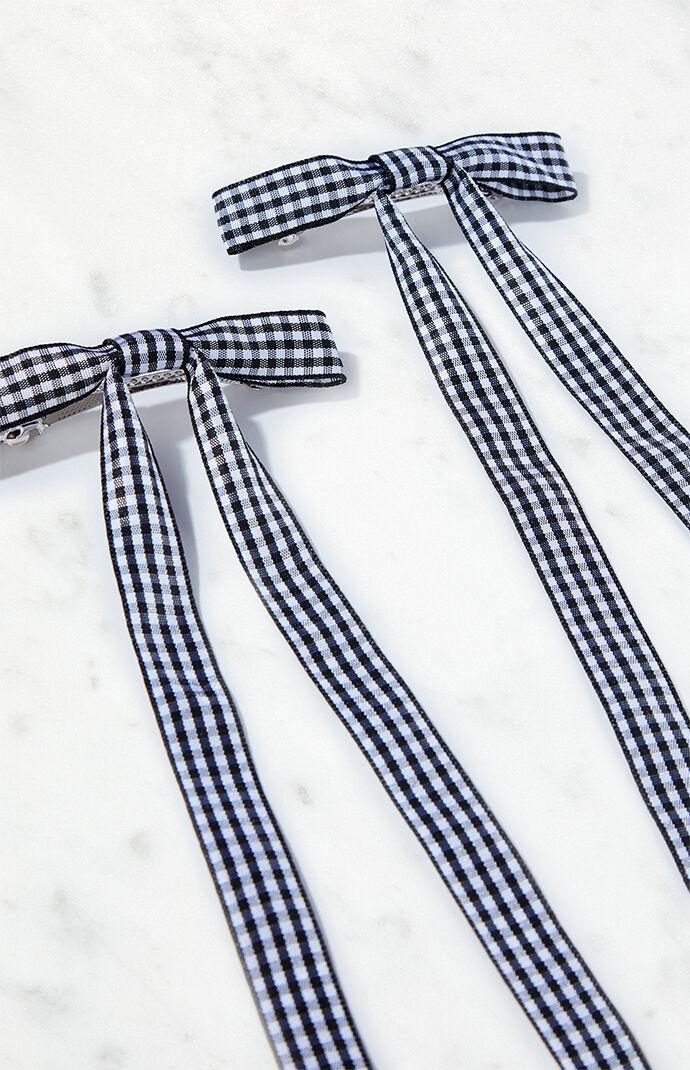2 Pack Gingham Bow Clips Product Image