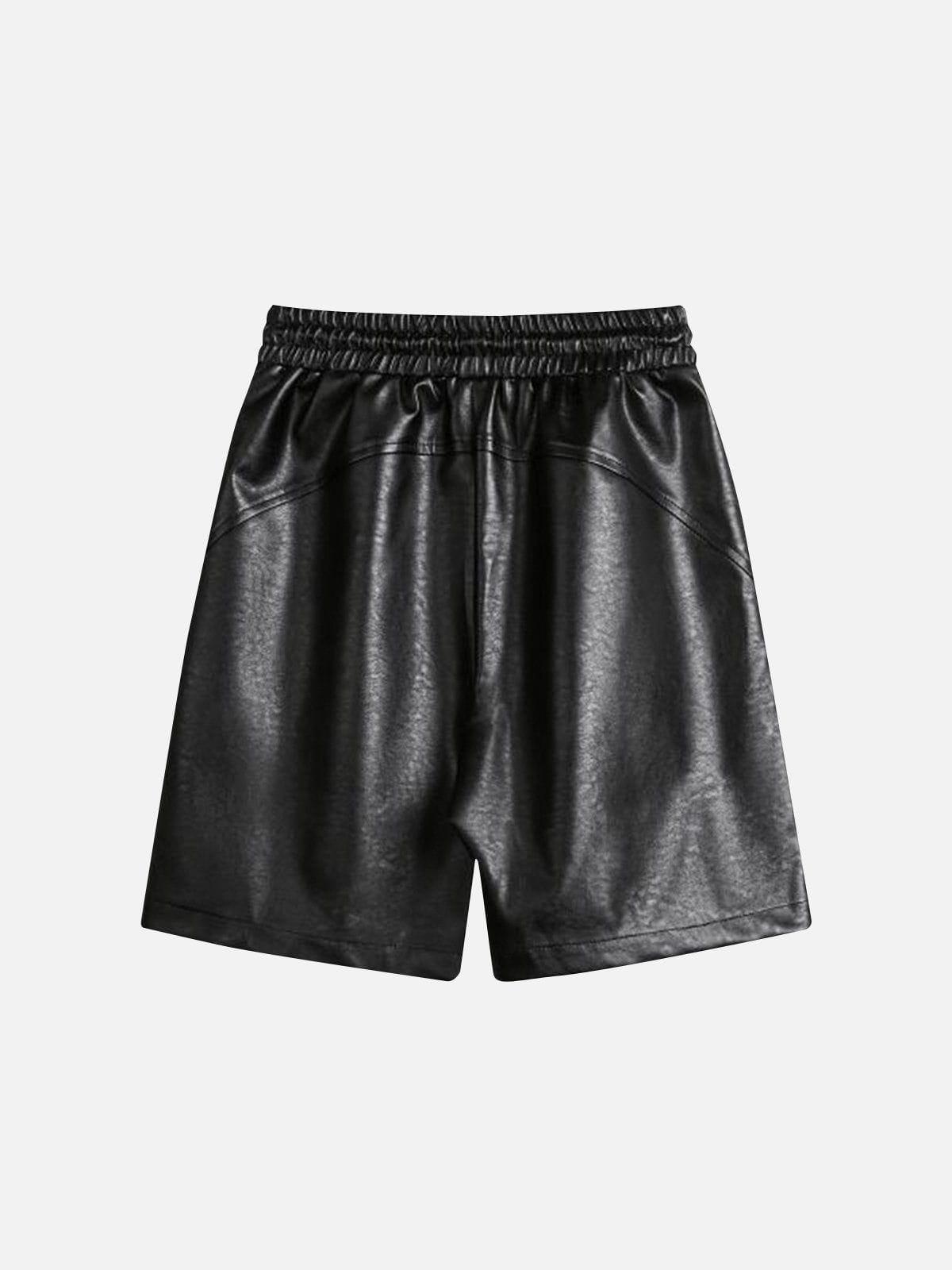Aelfric Eden Drawstring Faux Leather Shorts Product Image