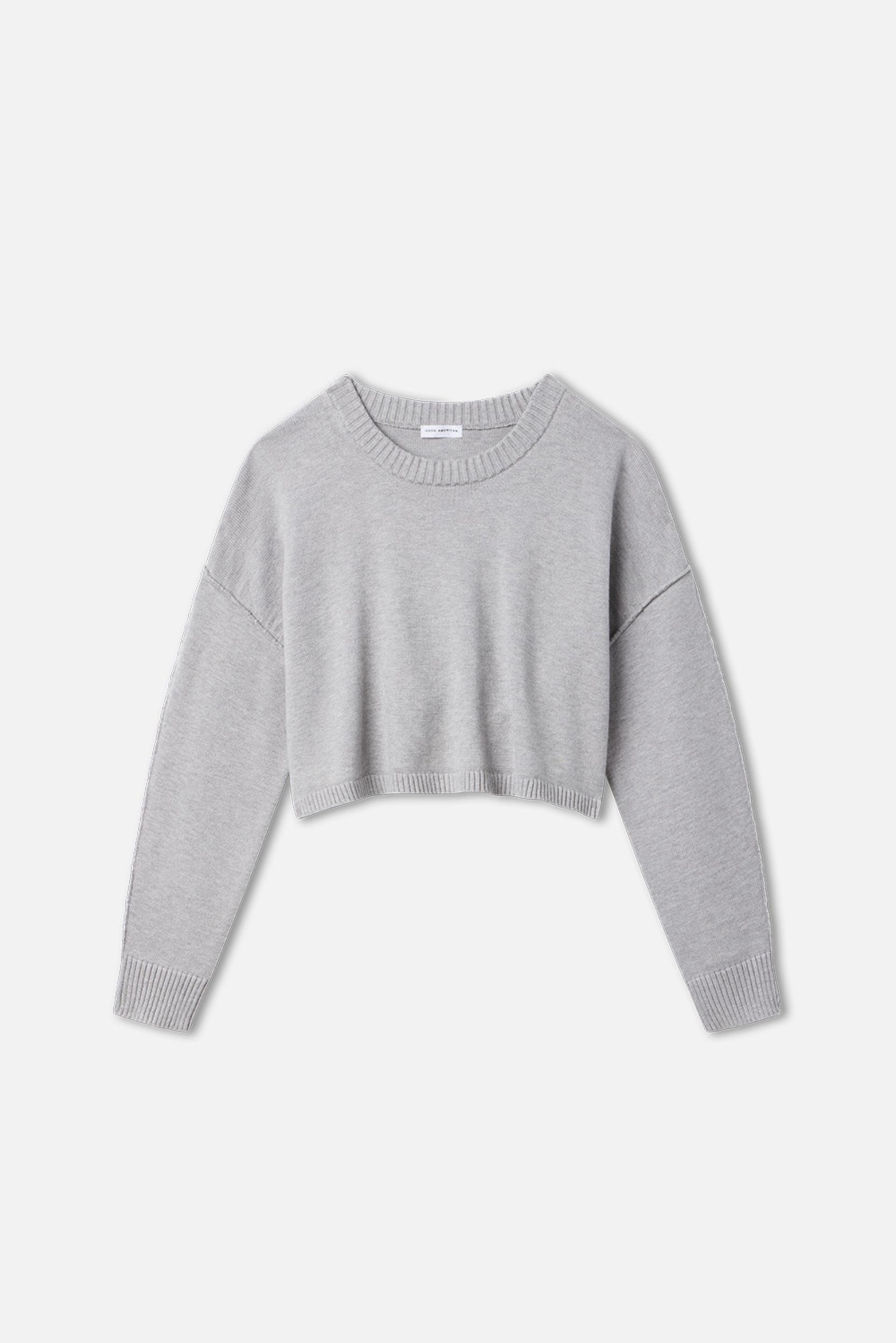 COZY KNIT CREW NECK | MELANGE GREY Product Image