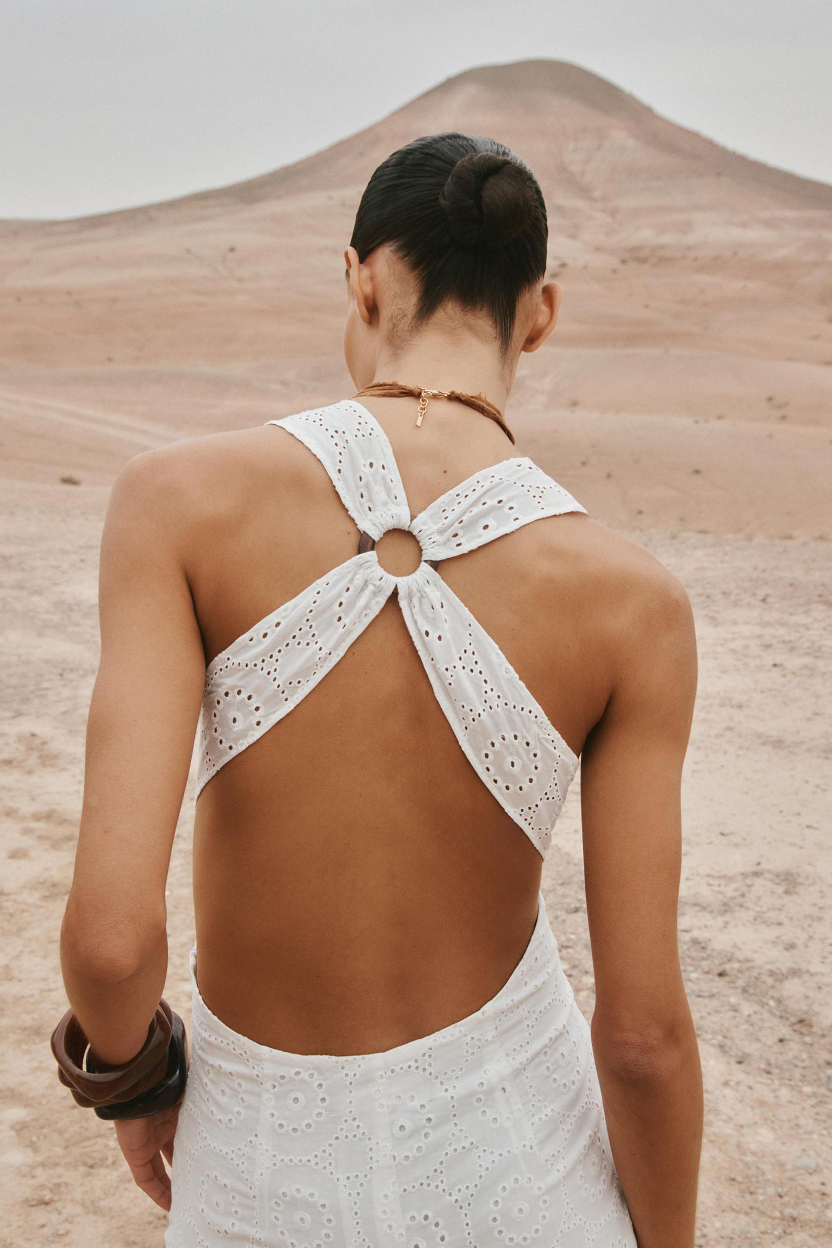 EMBROIDERED MIDI DRESS Product Image