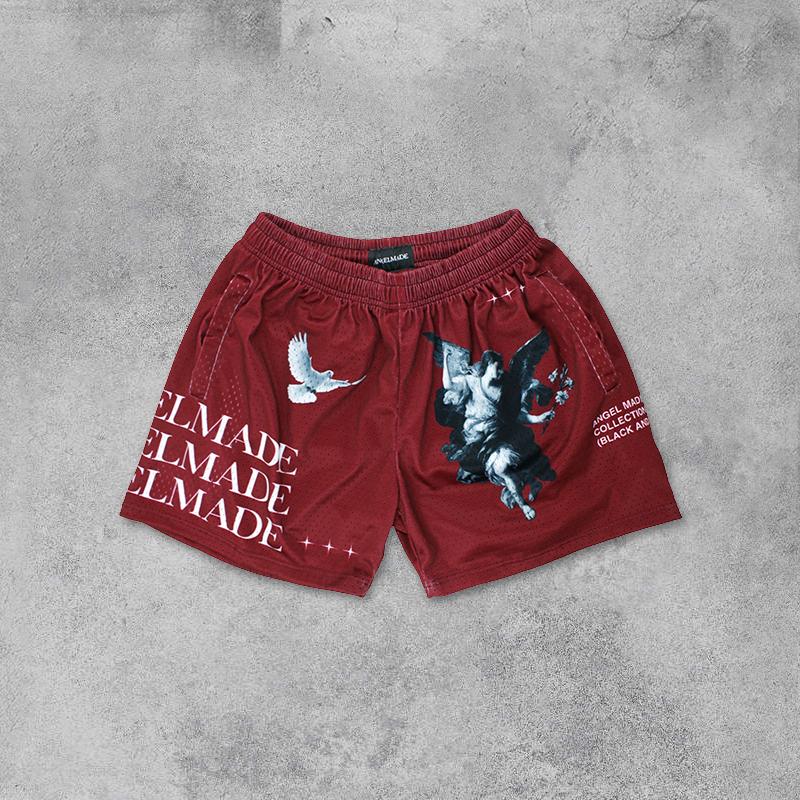 Sopula Angel Made Peace Dove Mesh Street Shorts Product Image